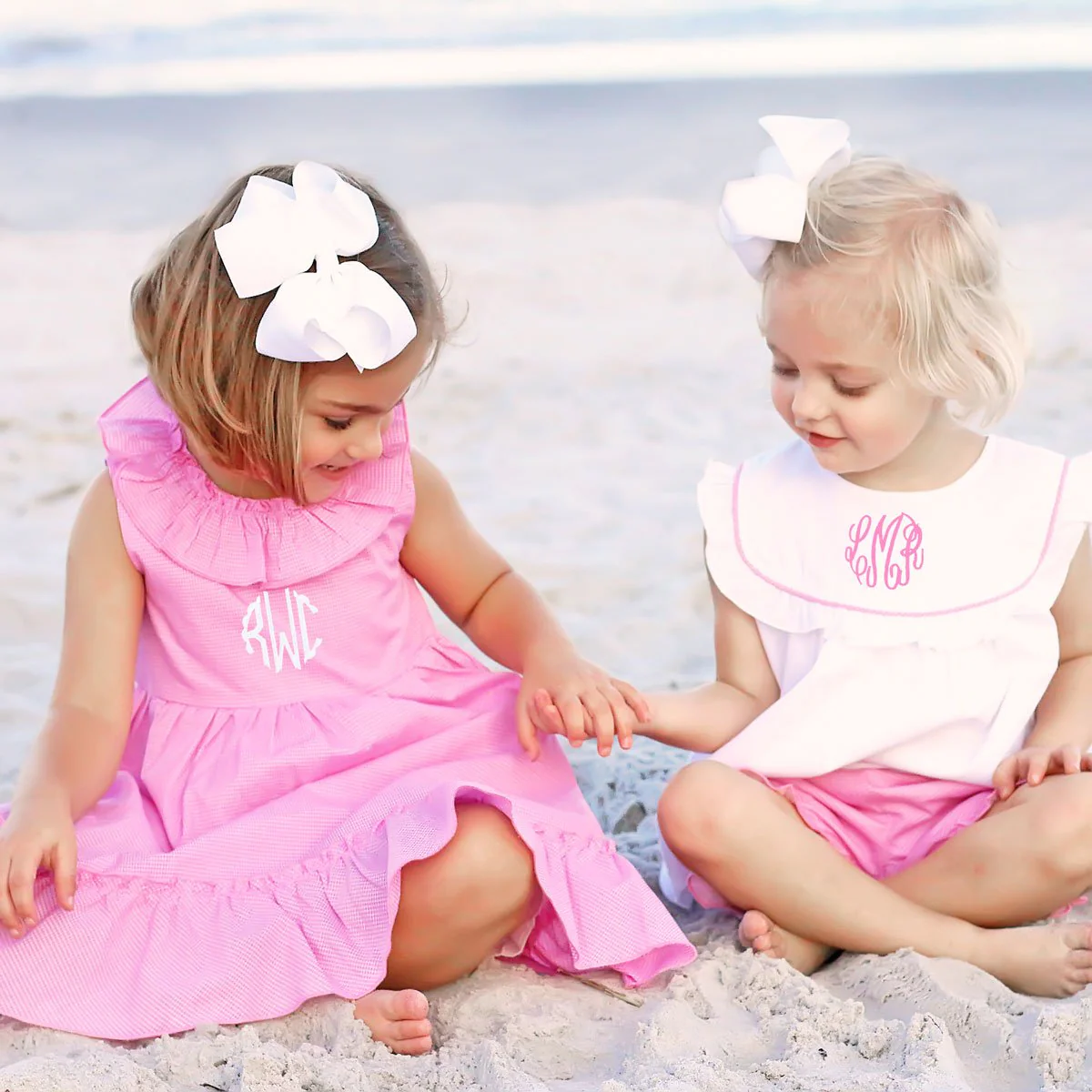 White and Pink Gingham Bloomer Set - Image 7