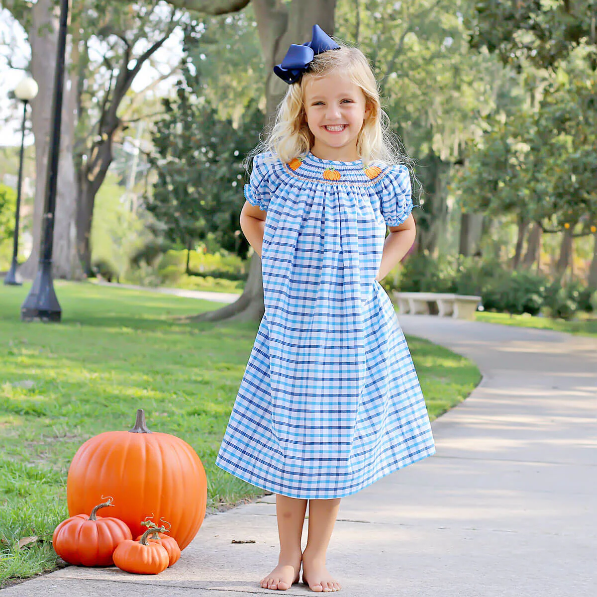 Fall Is In The Air Smocked Dress - Image 3