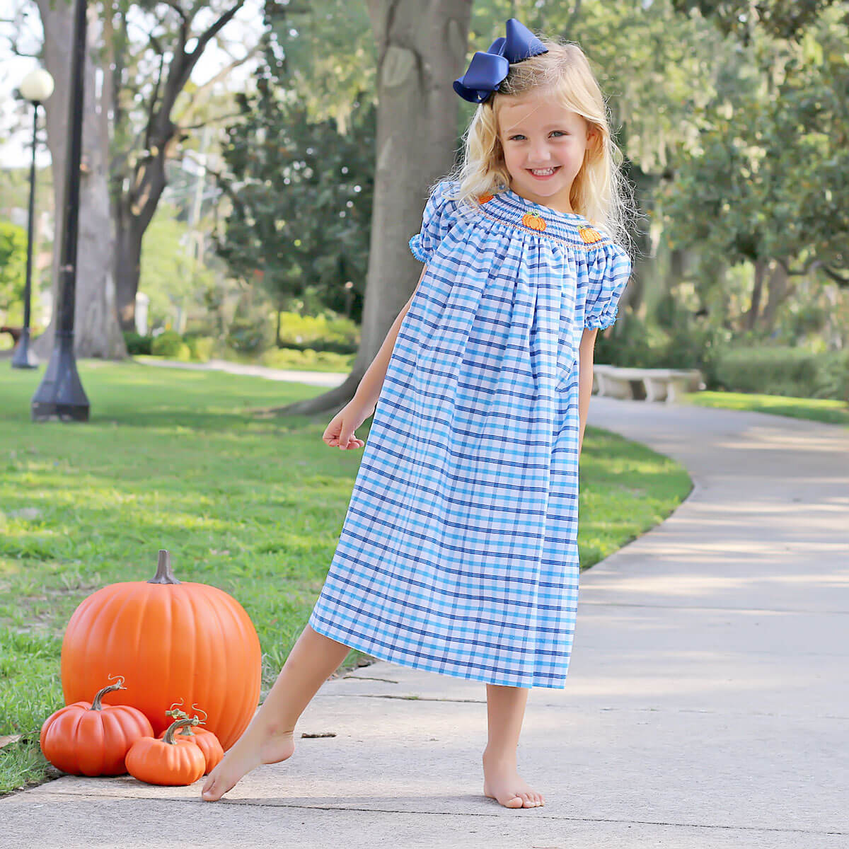 Fall Is In The Air Smocked Dress - Image 4