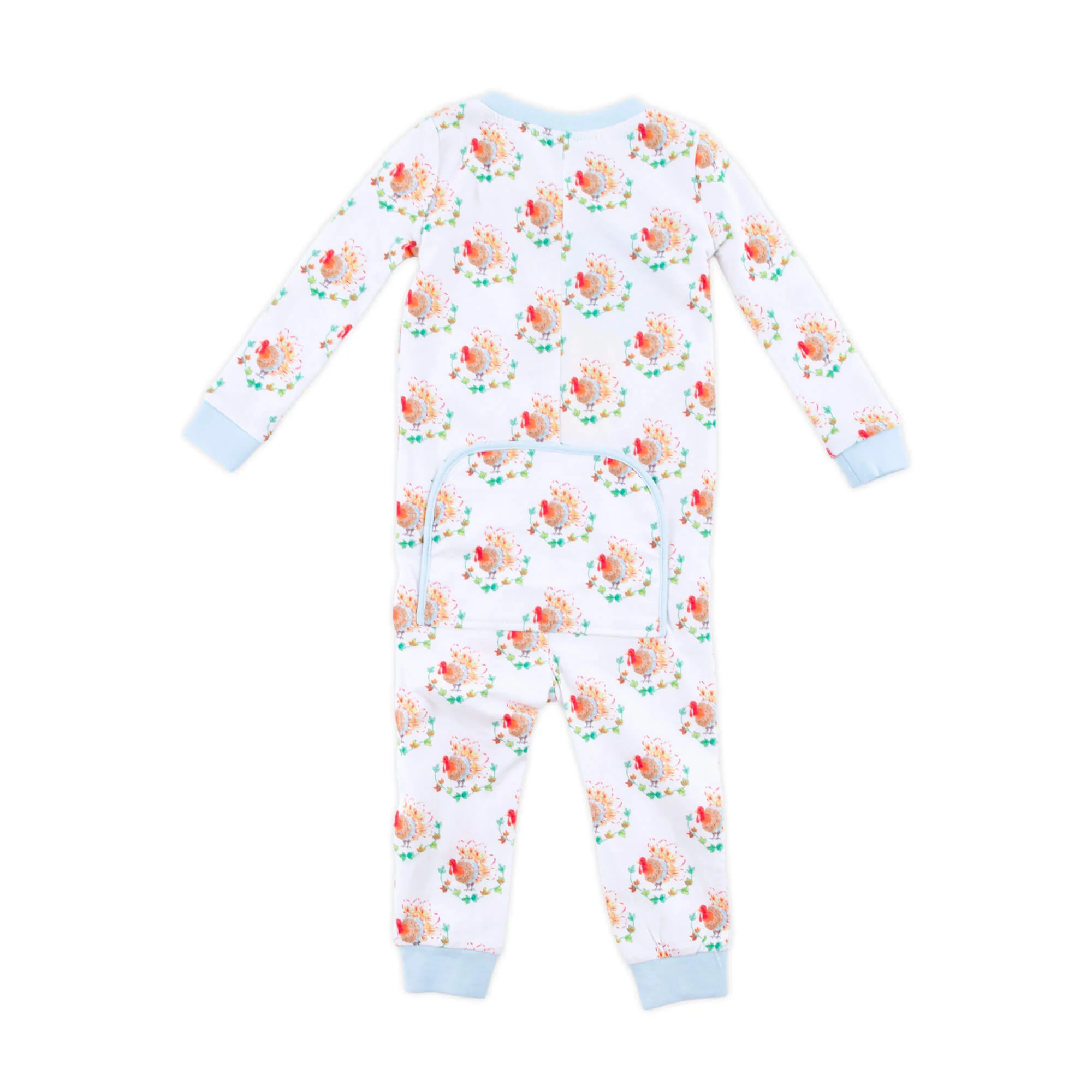 Feathery Turkey Blue Zip Sleeper - Image 6