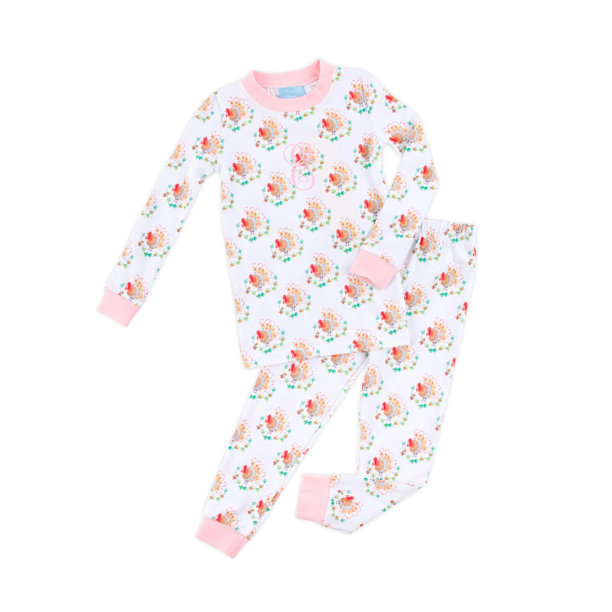 Feathery Turkey Pink Pajamas - Image 4