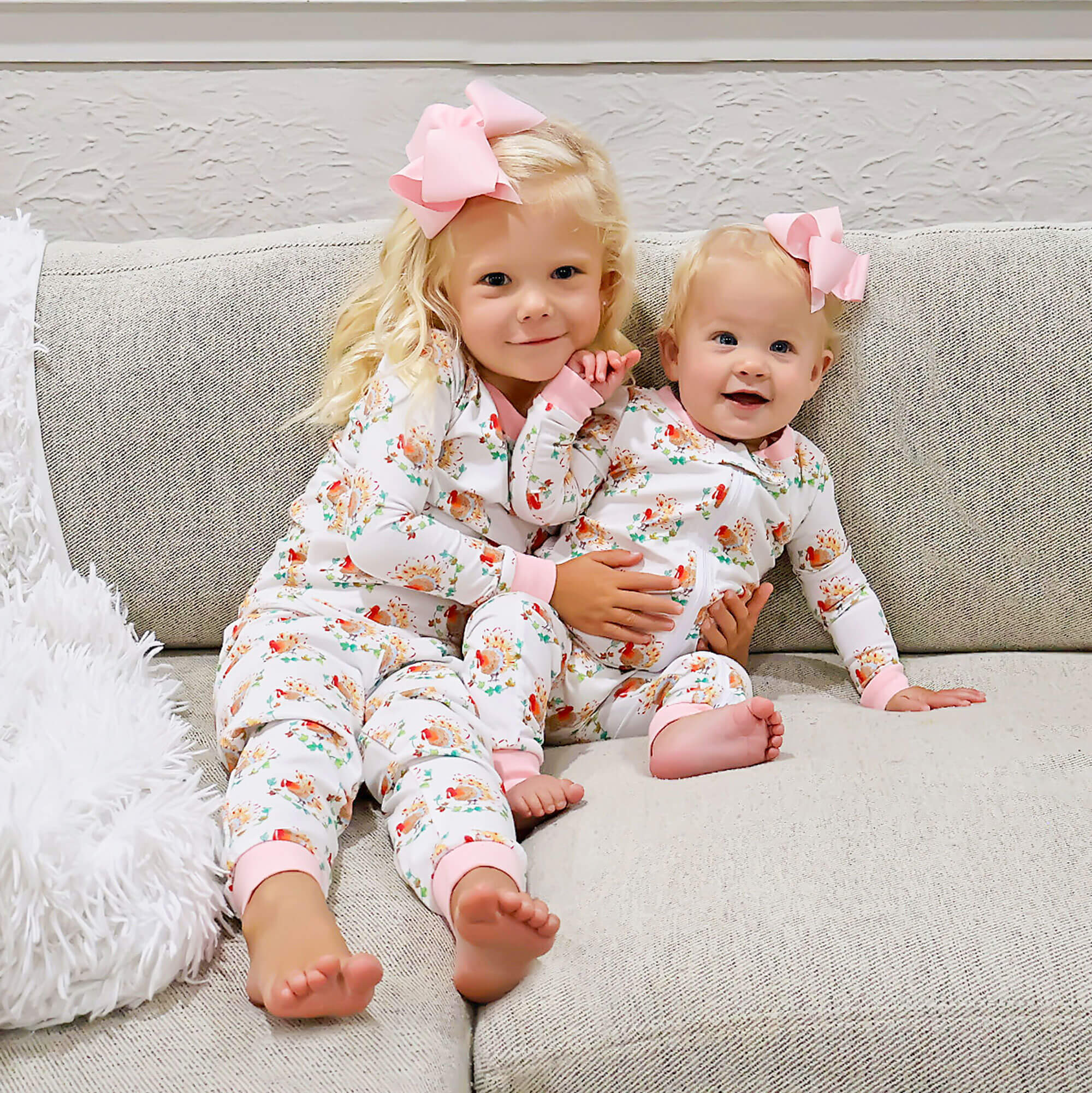 Feathery Turkey Pink Pajamas - Image 5
