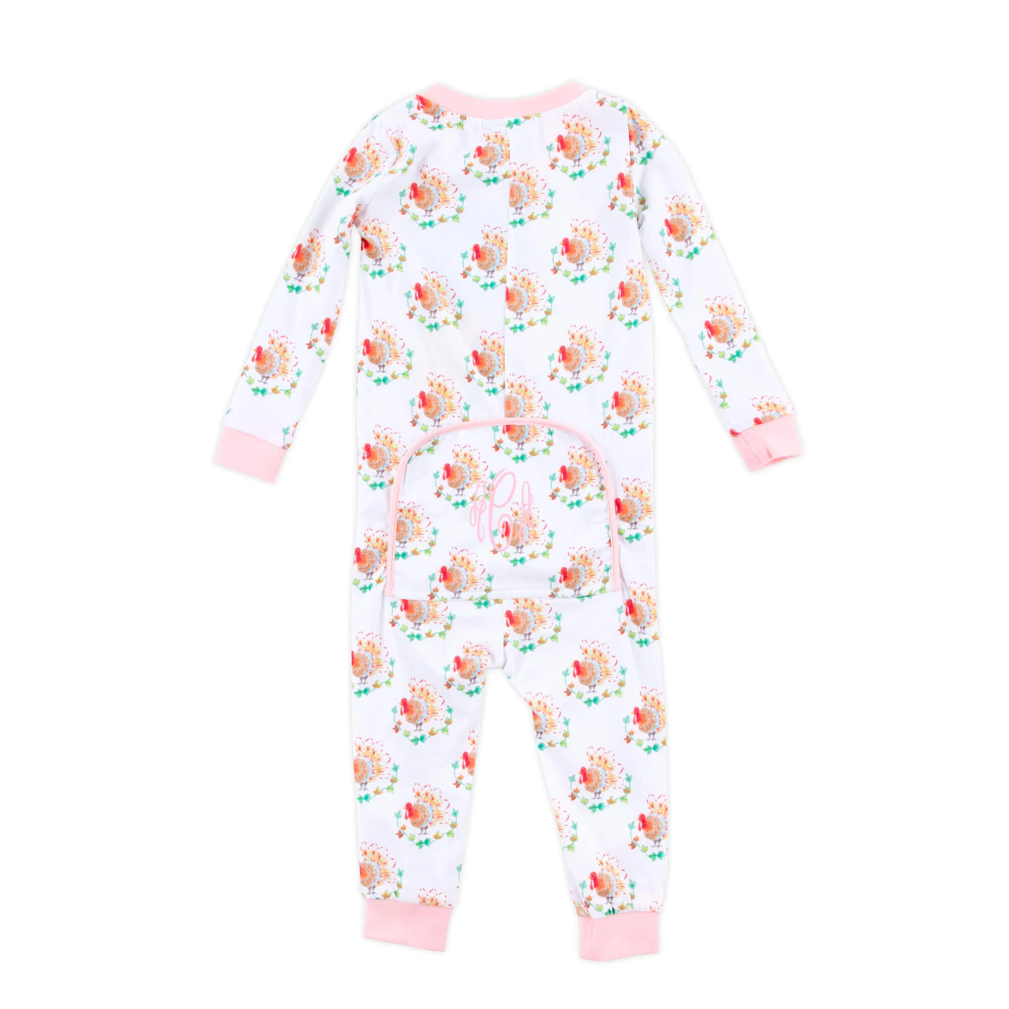 Feathery Turkey Pink Zip Sleeper - Image 3