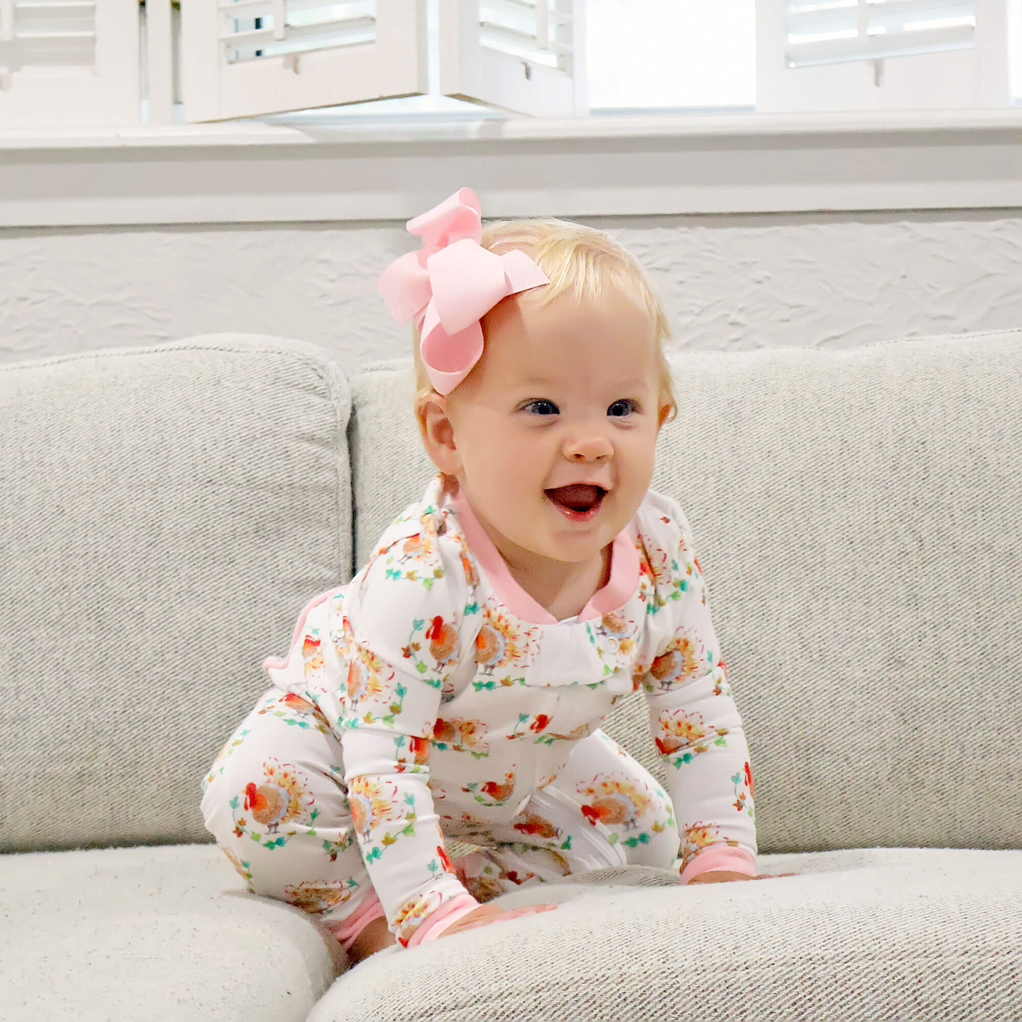 Feathery Turkey Pink Zip Sleeper - Image 8
