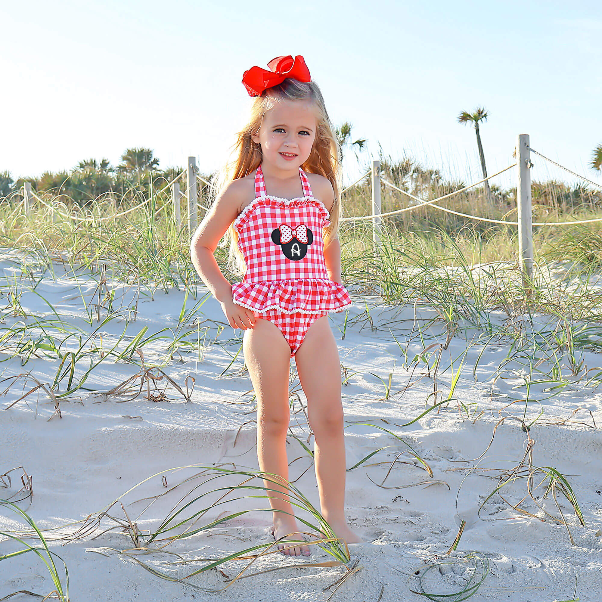Red Mouse Ears One Piece Swimsuit - Image 2