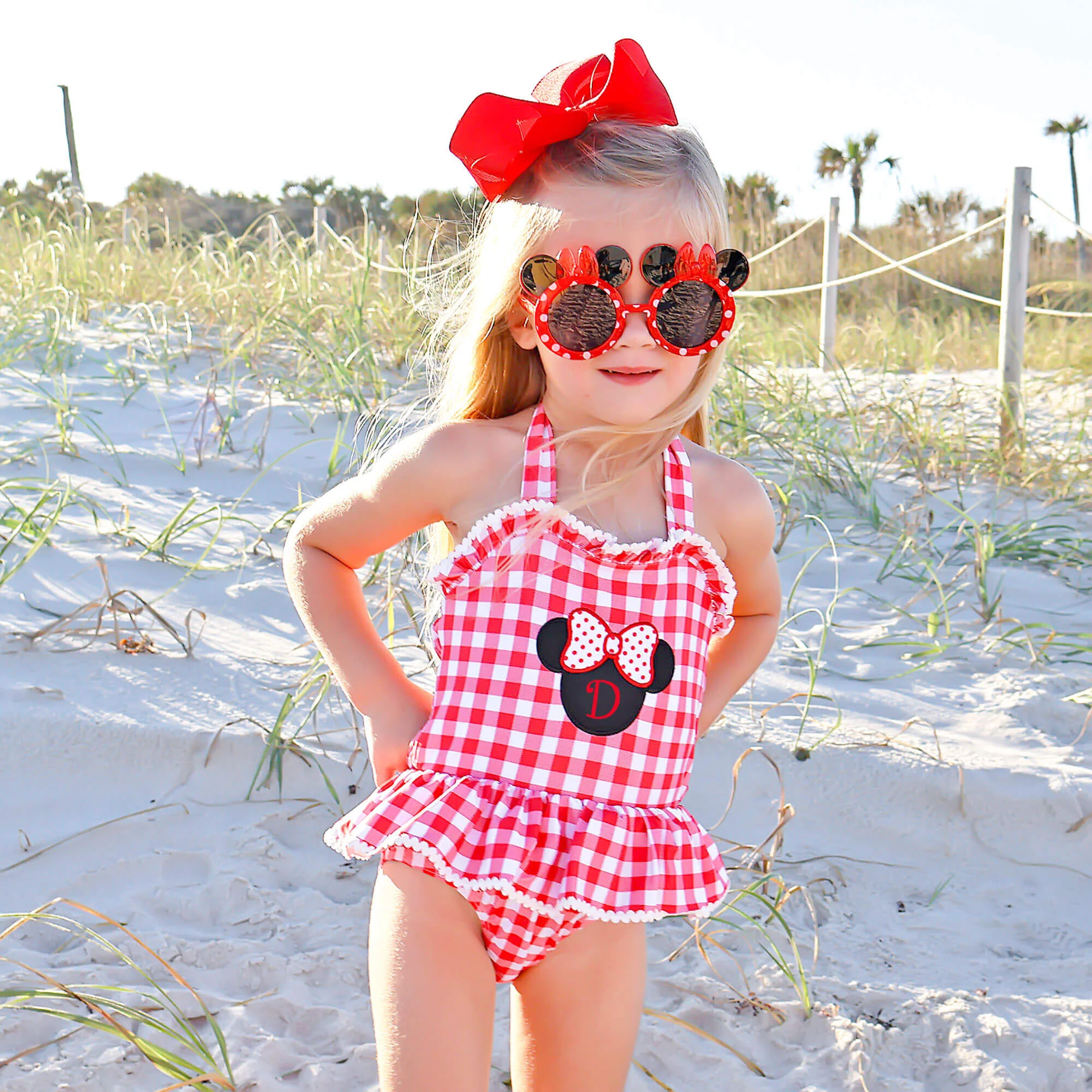 Red Mouse Ears One Piece Swimsuit - Image 3