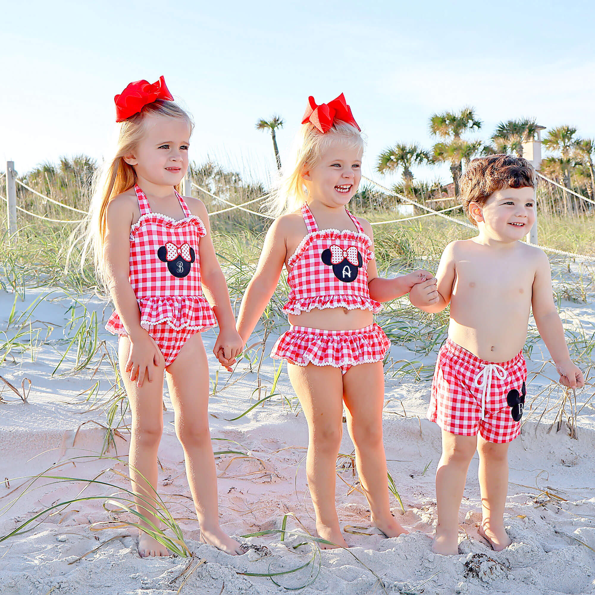Red Mouse Ears Two Piece Swimsuit - Image 5