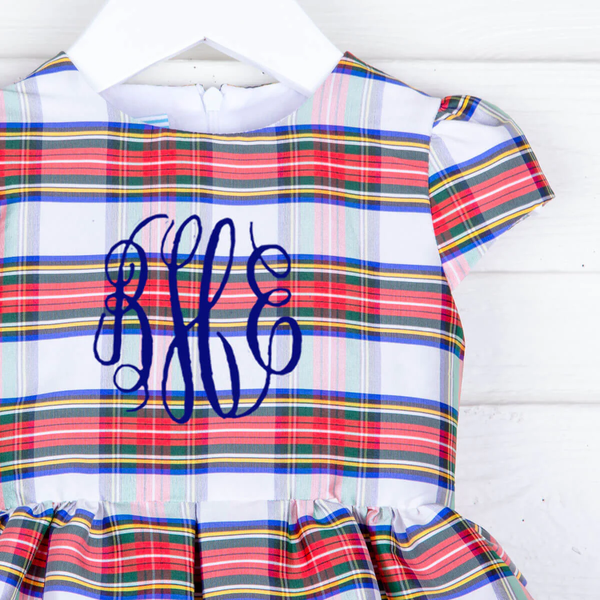 Festive Plaid Taffeta Sash Dress - Image 6
