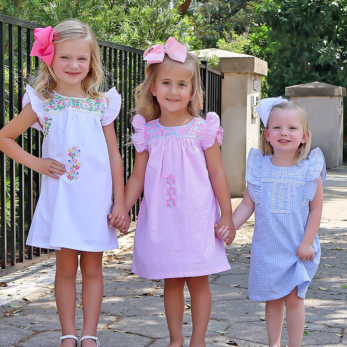 Pink Gingham Embroidered Beach Dress - Image 5