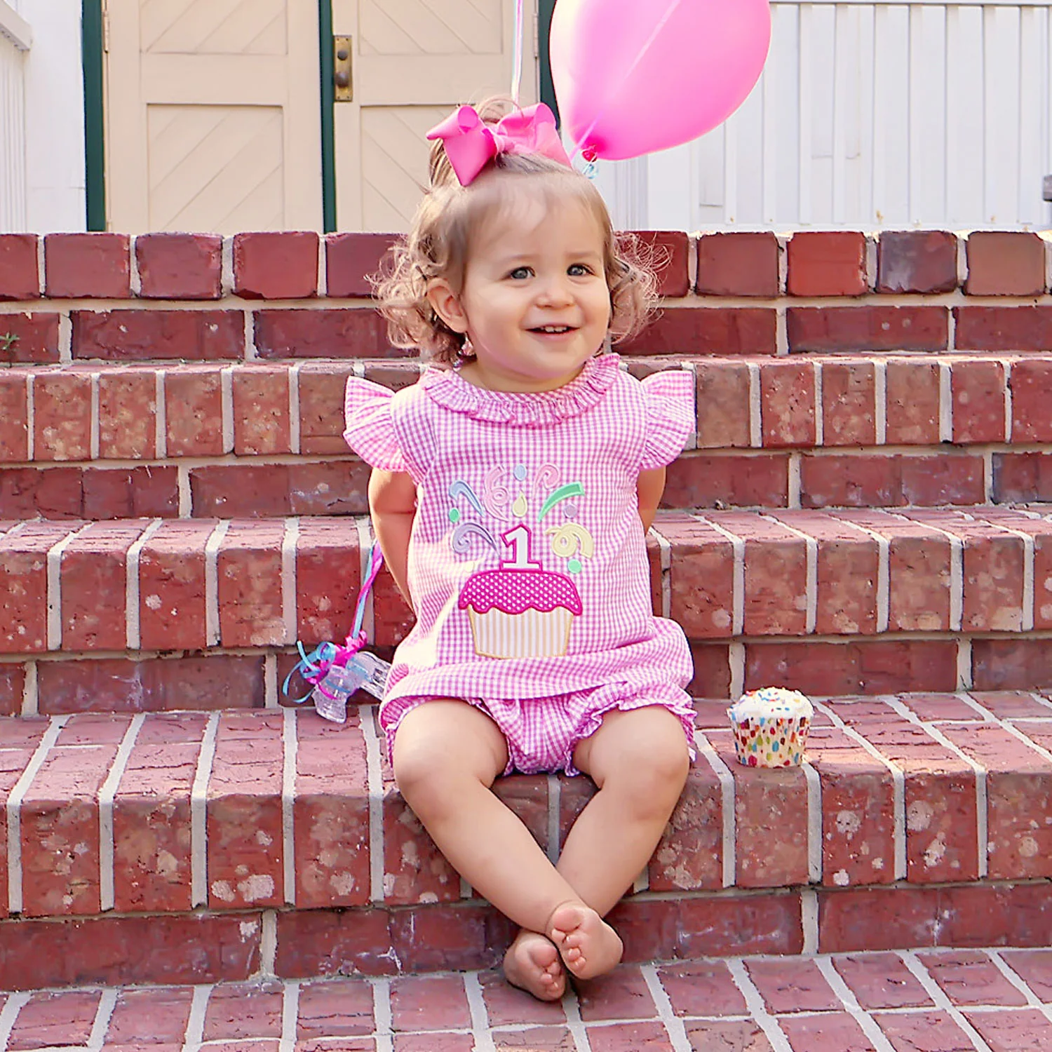 First Birthday Cupcake Bloomer Set - Image 4