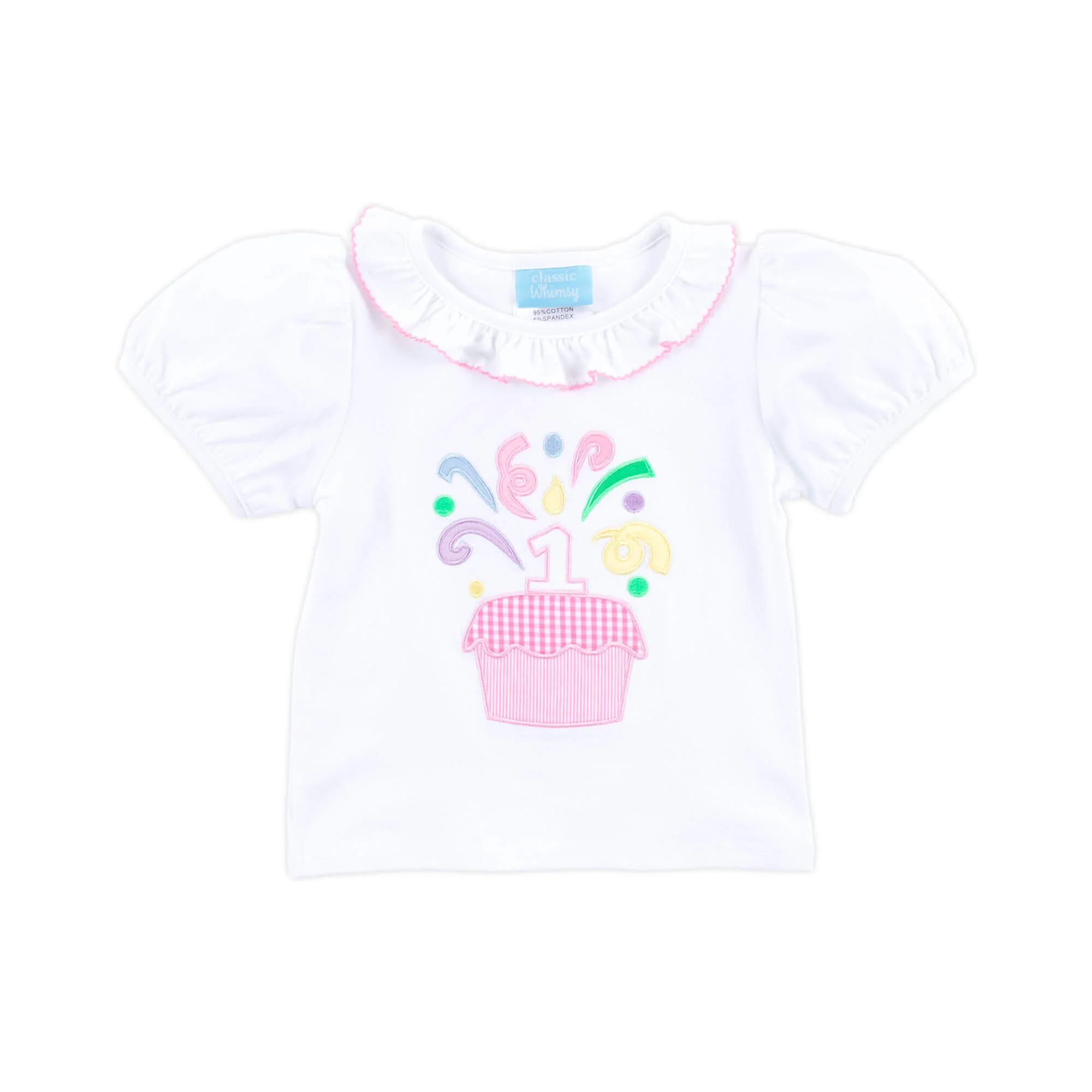 First Birthday Cupcake Ruffle Top - Image 2