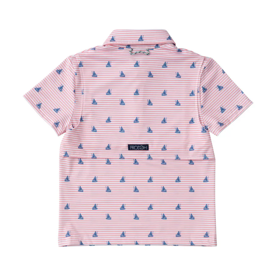 Fishing Boat Print Short Sleeve Performance Polo - Image 2