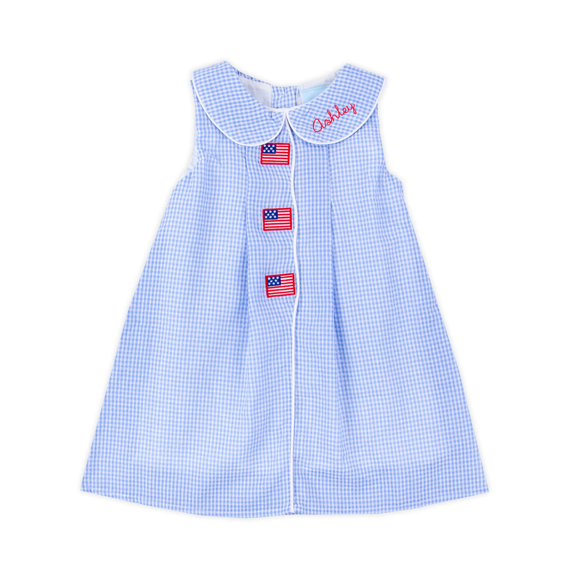 Flag Light Blue Gingham Jane Dress - Image 3