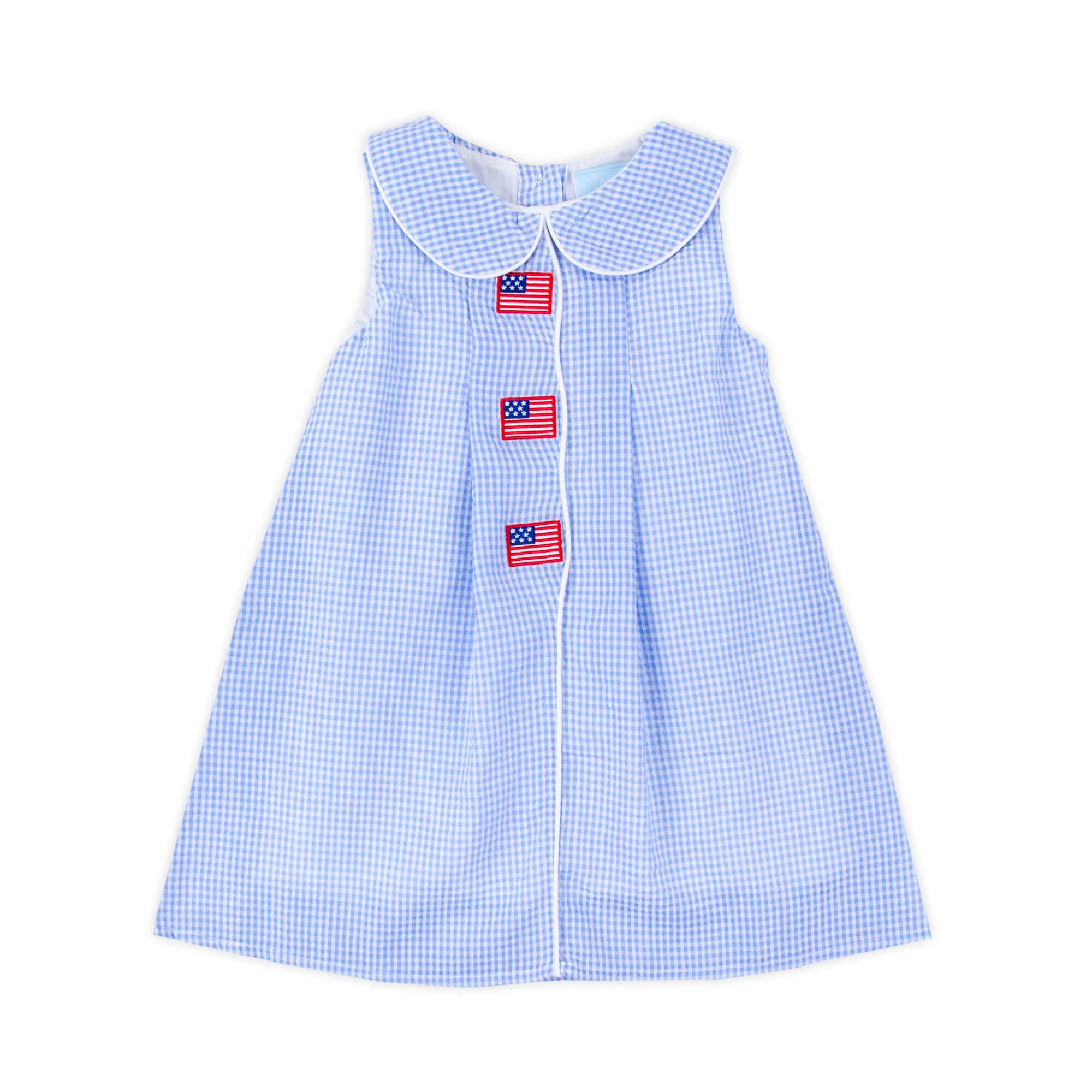 Flag Light Blue Gingham Jane Dress - Image 7