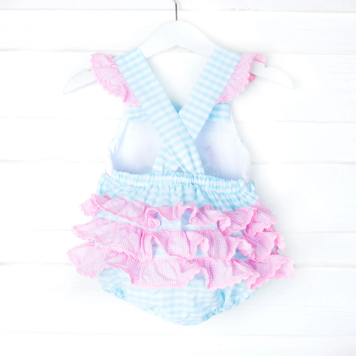 Flamingo Smocked Aqua Leah Bubble - Image 2
