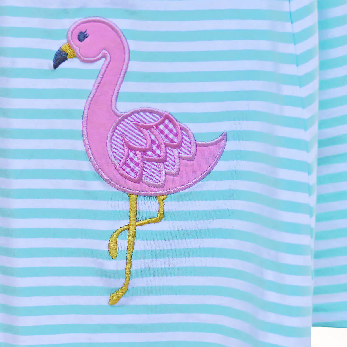 Flamingo Turquoise Stripe Claire Dress - Image 4
