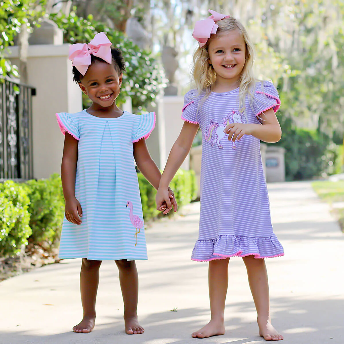 Flamingo Turquoise Stripe Claire Dress - Image 8