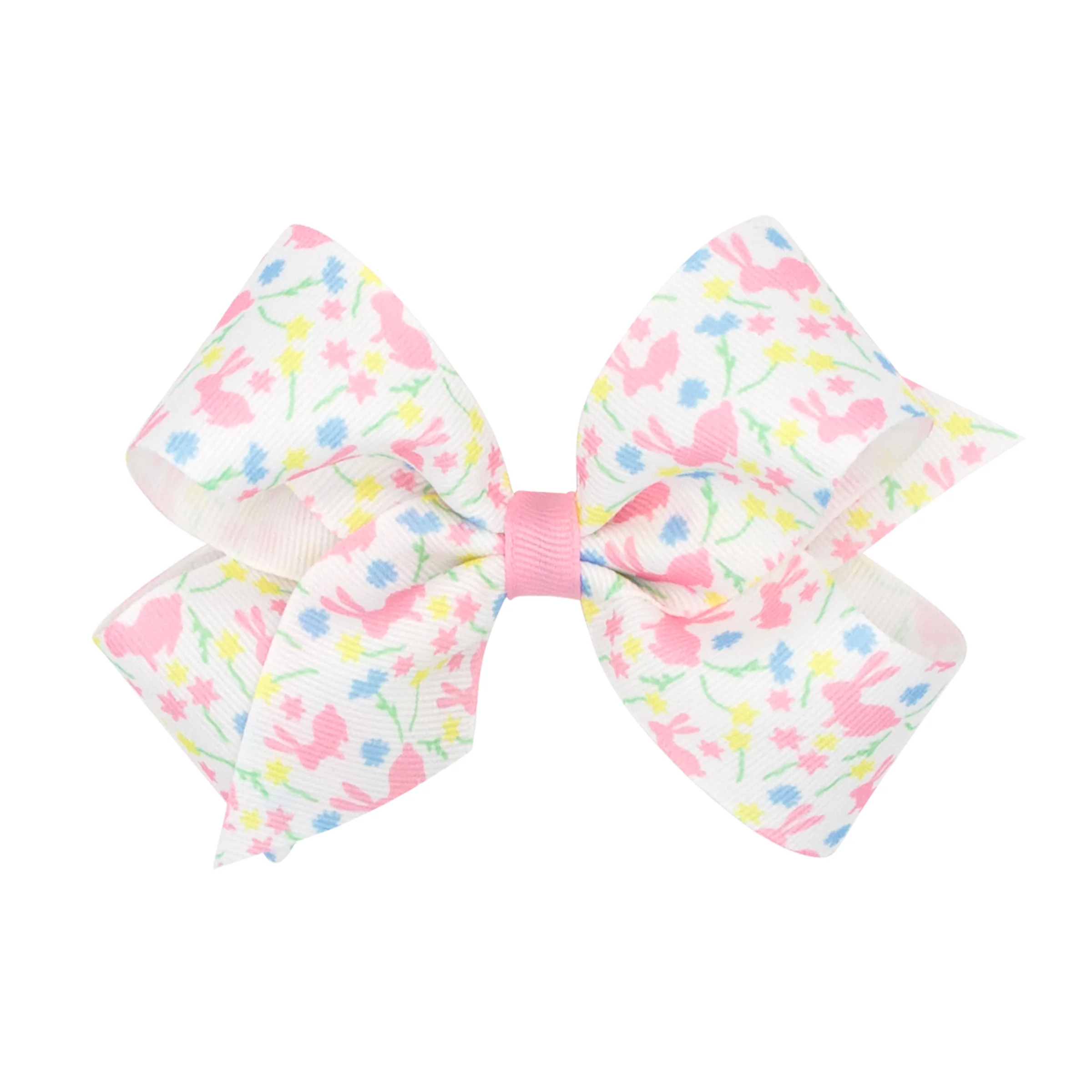 Floral Bunny Grosgrain Bow - Image 2