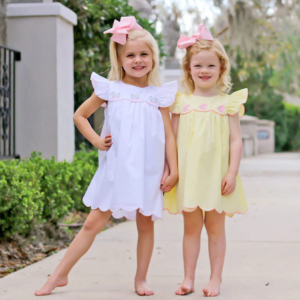 Floral Eggs White Scalloped Amelia Dress - Image 7