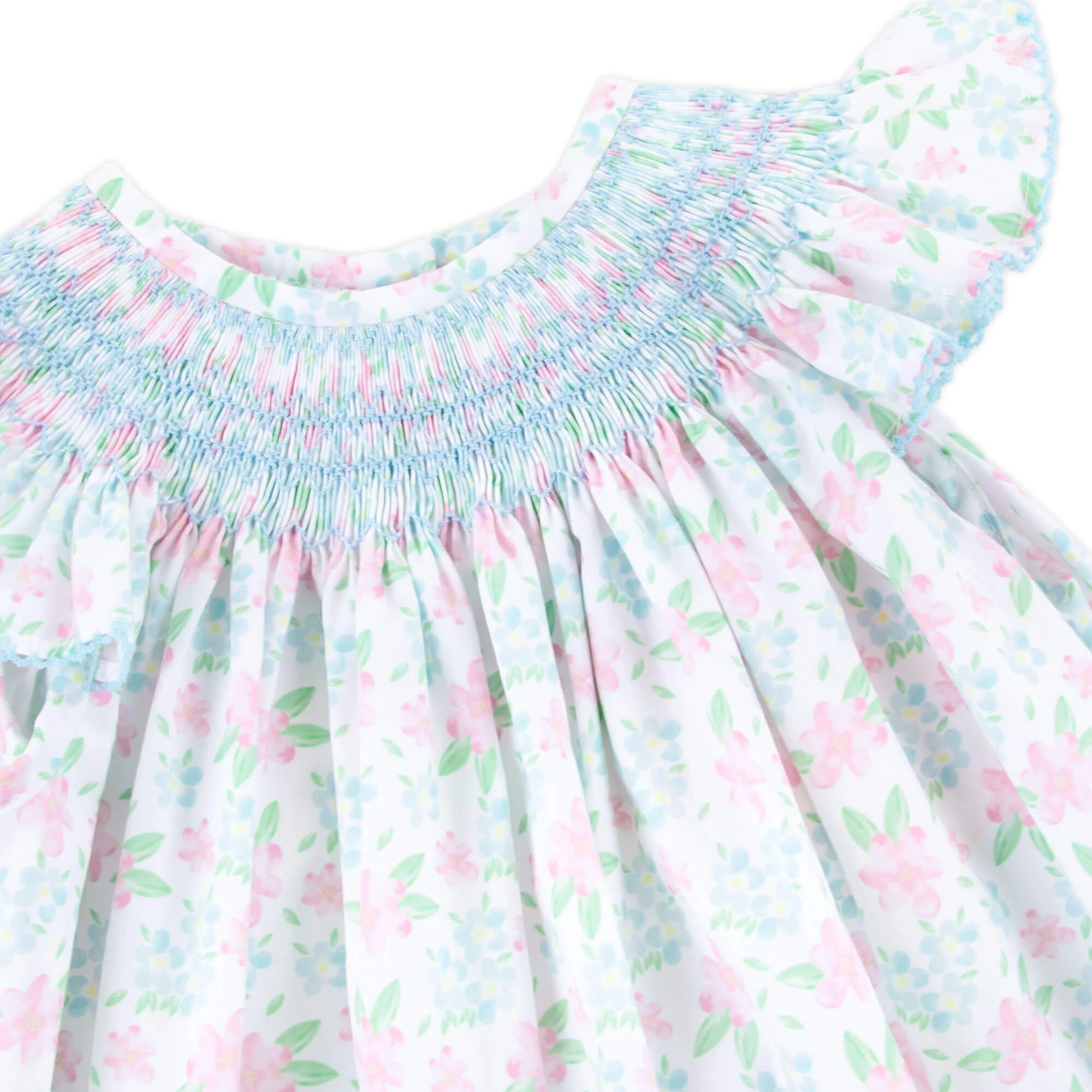 Floral Frenzy Smocked Angel Sleeve Bubble - Image 2