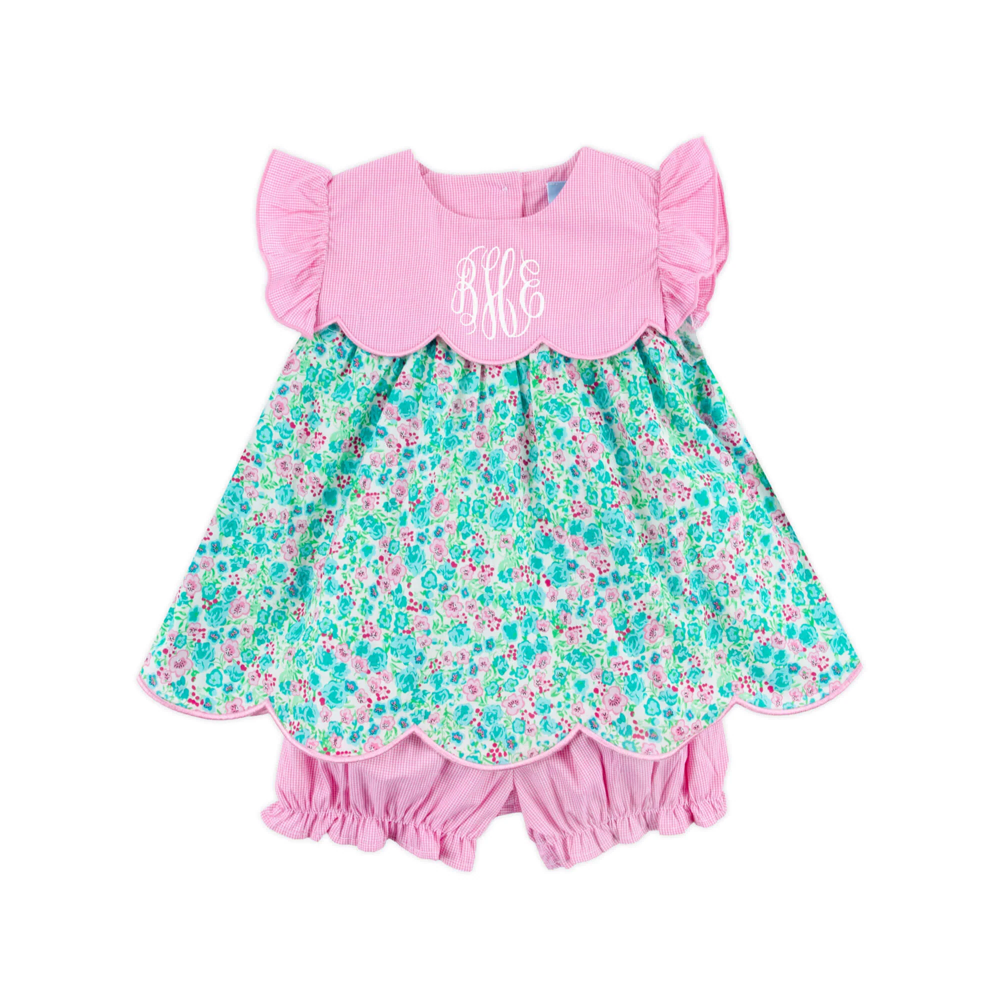 Floral Wonderland Turquoise Amelia Bloomer Set - Image 2