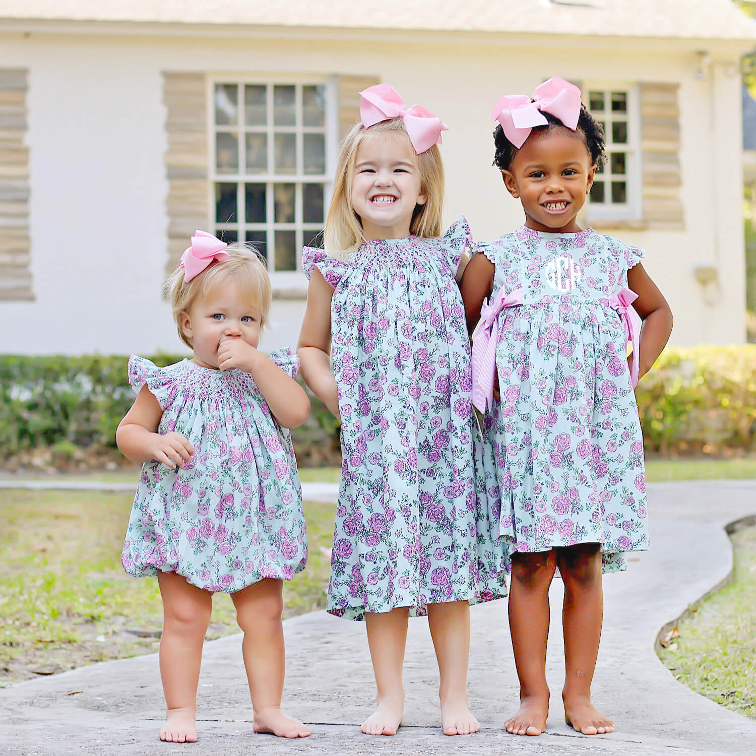 Flower Child Pink Smocked Angel Sleeve Dress - Image 6
