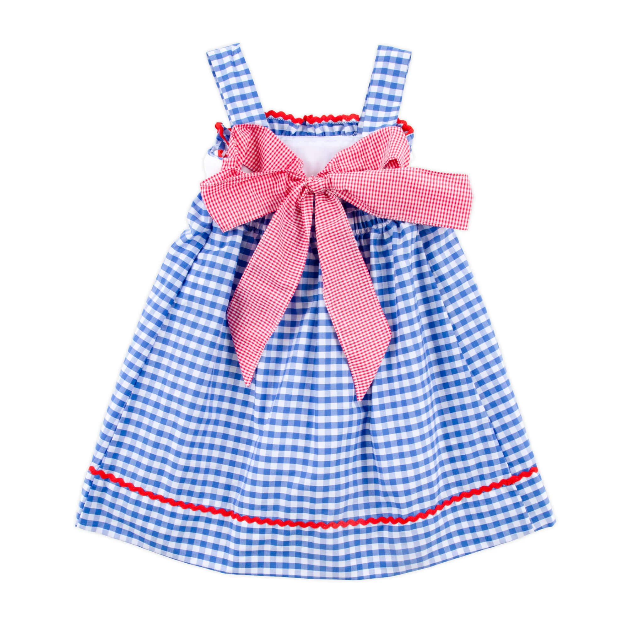 Fly The Flag Royal Blue Gingham Stella Dress - Image 2