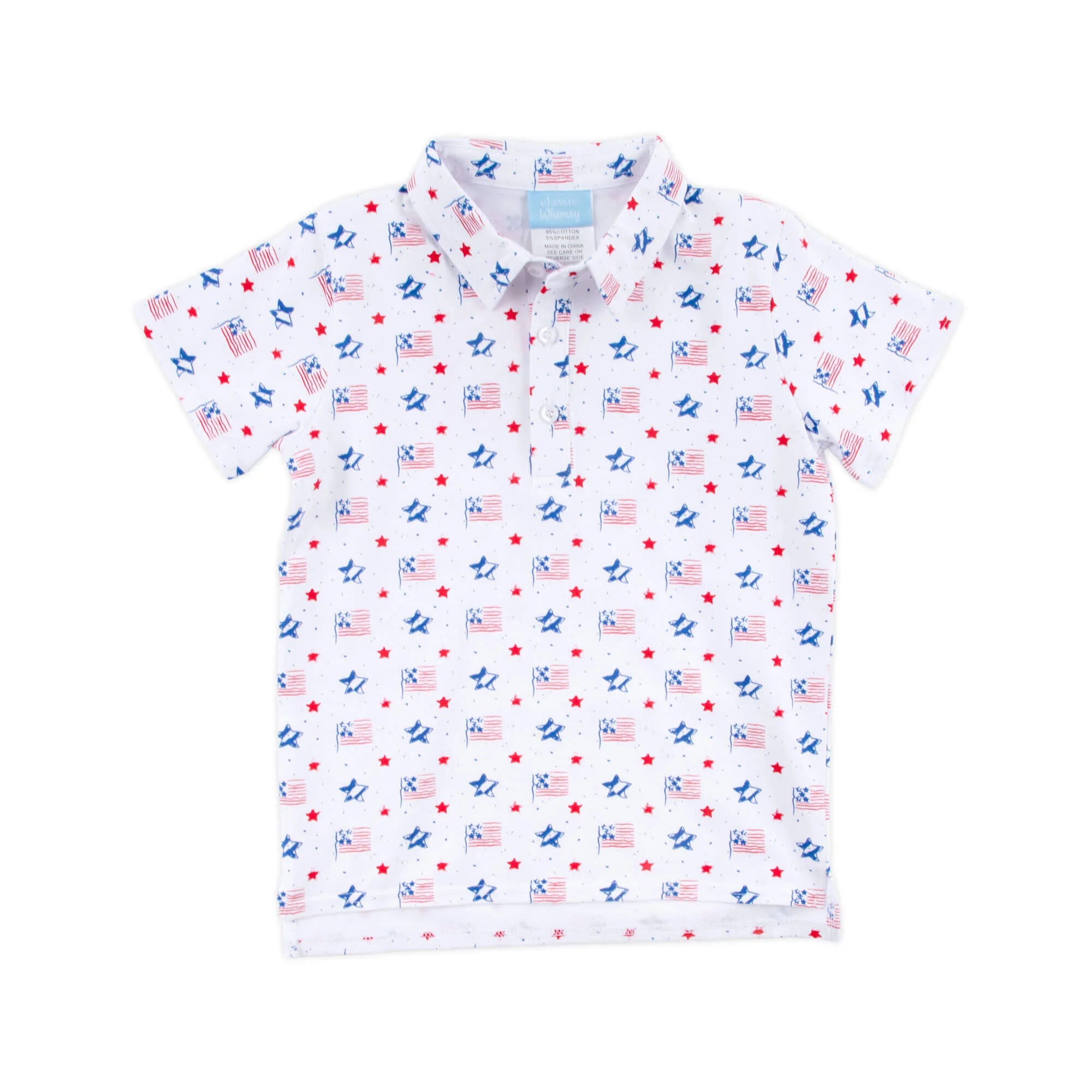 Flag Print Polo Shirt - Image 4