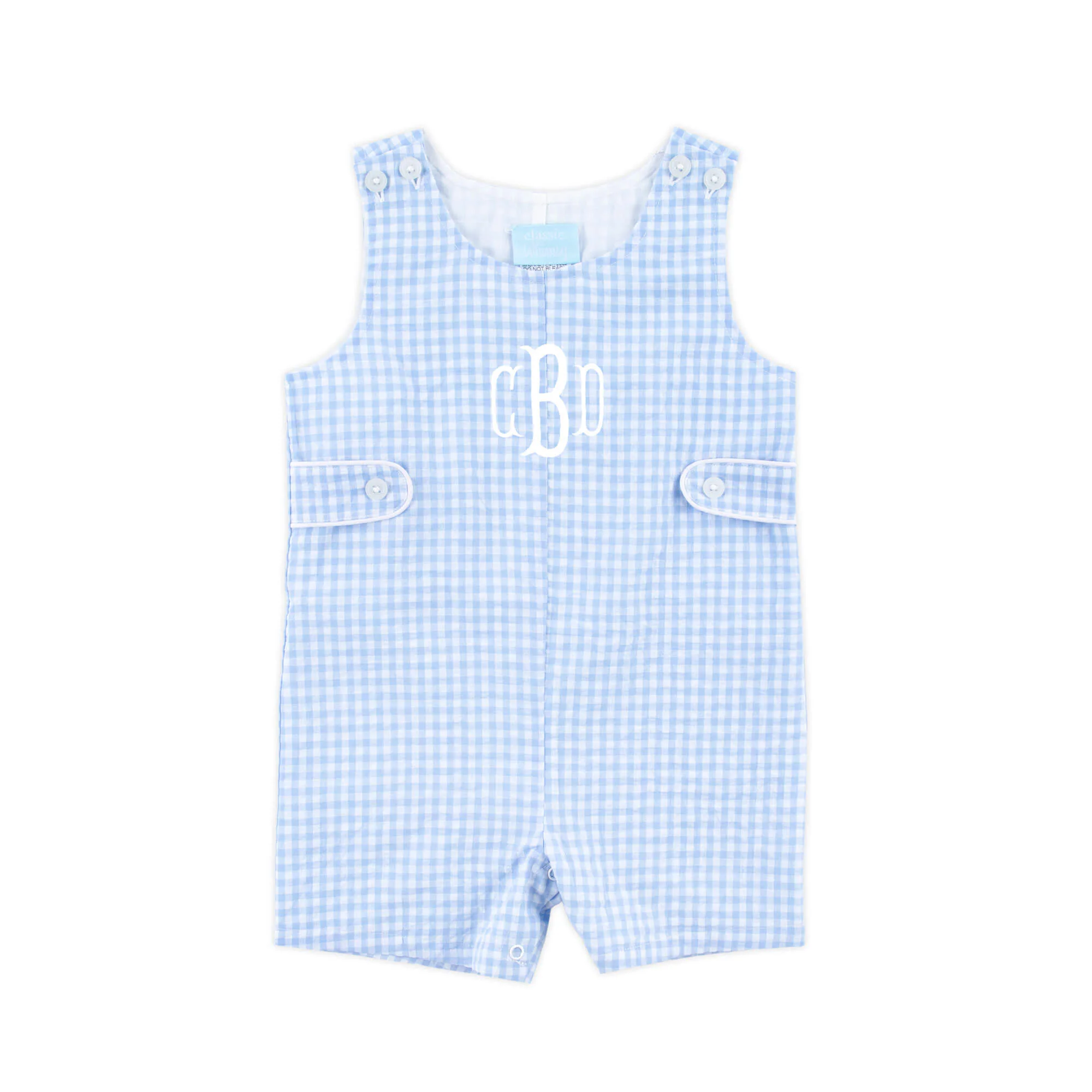 French Blue Gingham Jon Jon - Image 2