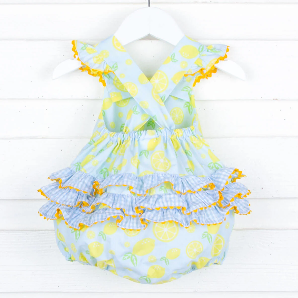 Fresh Lemon Print Ruffle Bubble - Image 2