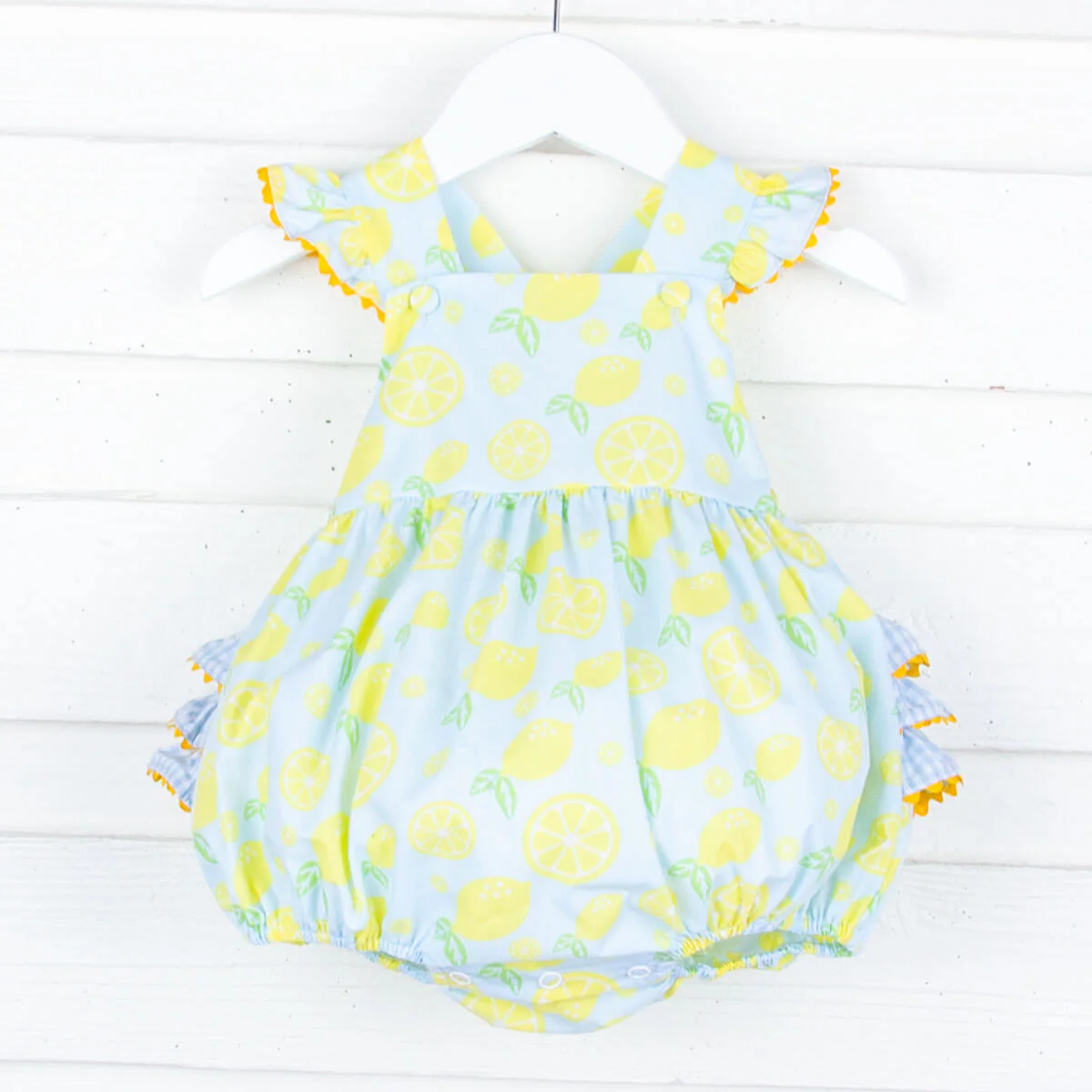 Fresh Lemon Print Ruffle Bubble - Image 3