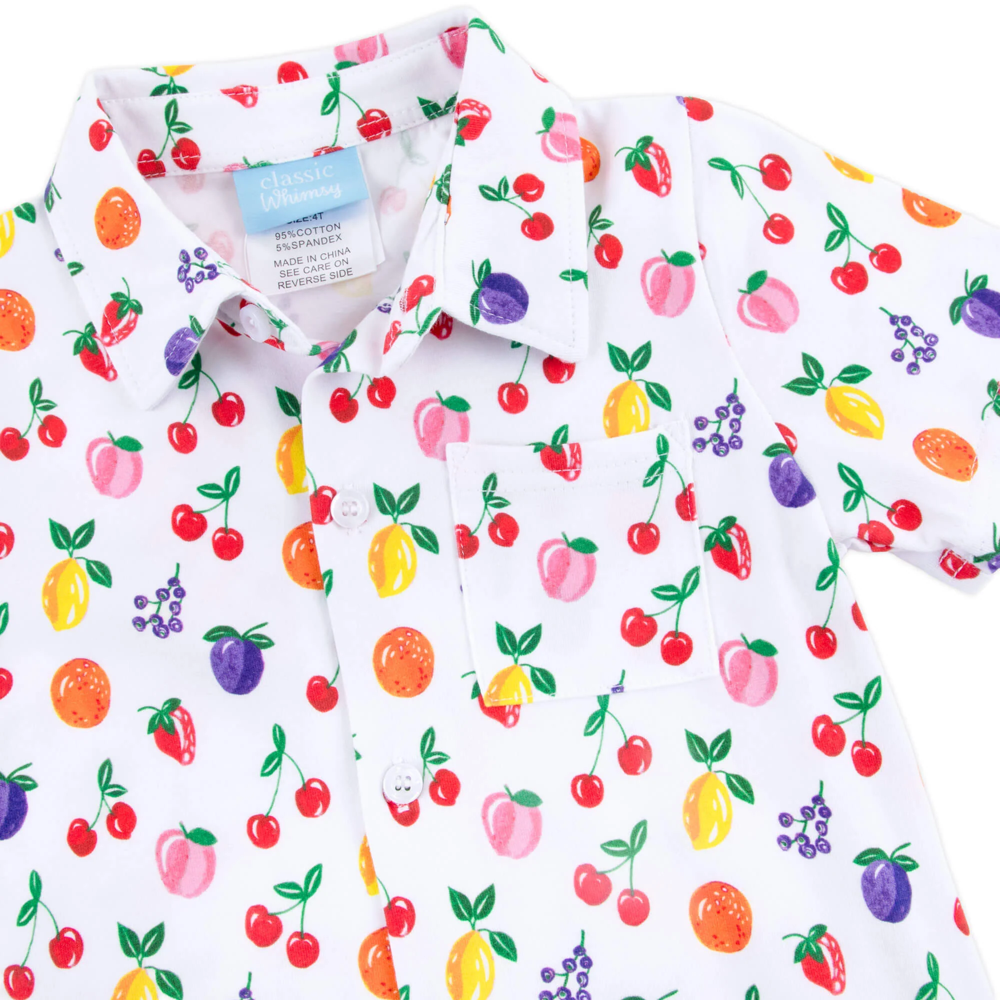 Fruity Print Short Sleeve Button Down - Image 2