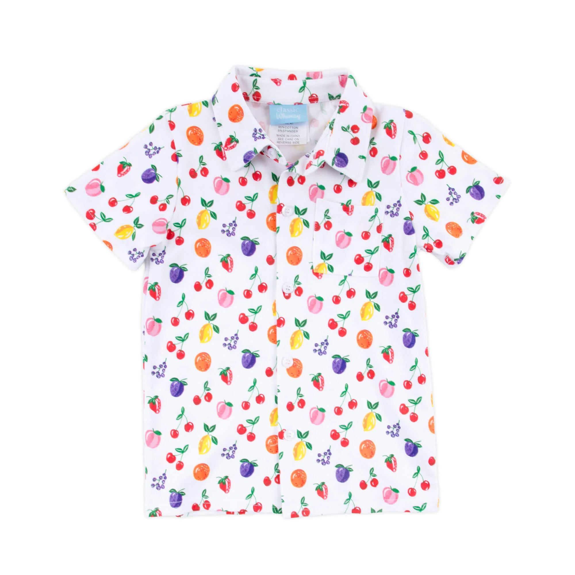 Fruity Print Short Sleeve Button Down - Image 3