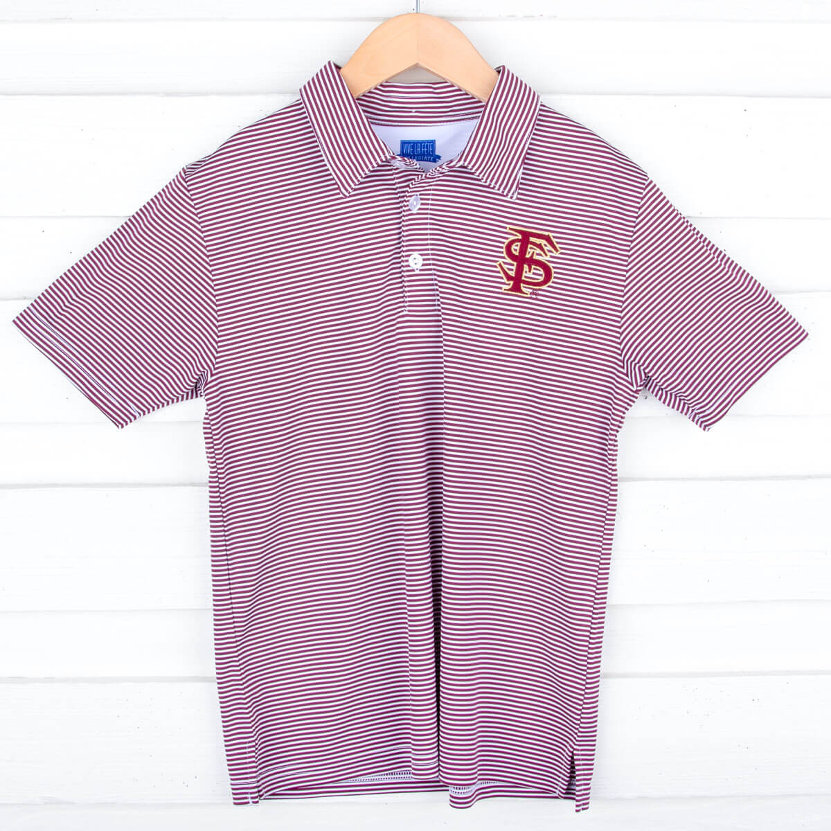 FSU Embroidered Maroon Performance Polo - Image 3