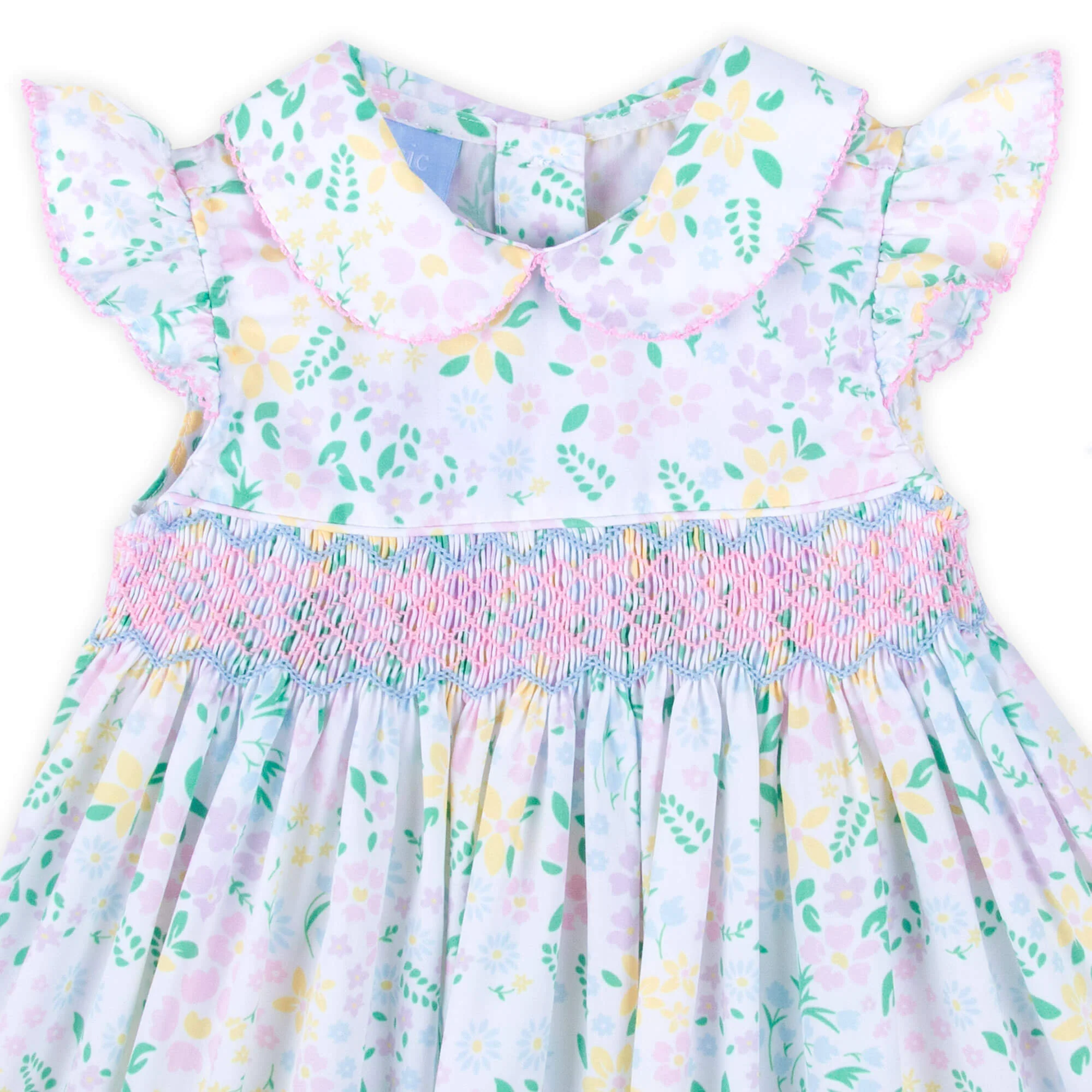 Garden Floral Smocked Collared Dress - Image 5