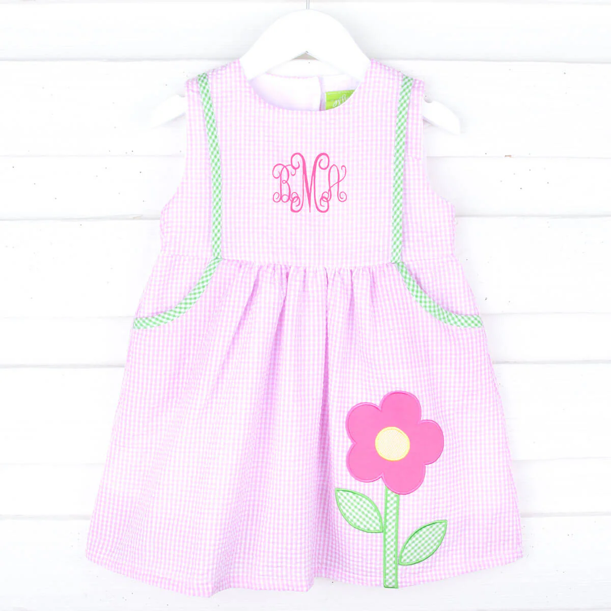 Garden Flower Pink Seersucker Alaia Dress - Image 7