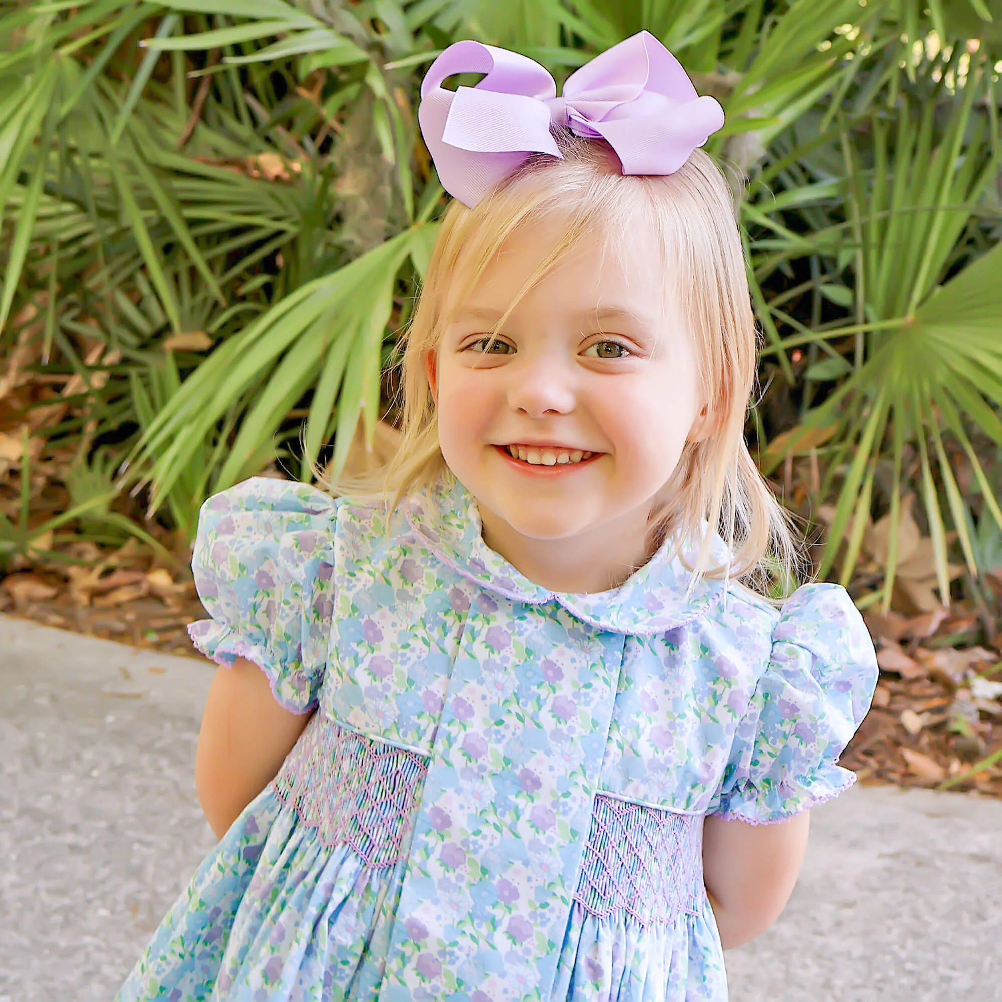 Garden Getaway Blue Smocked Beth Dress - Image 5