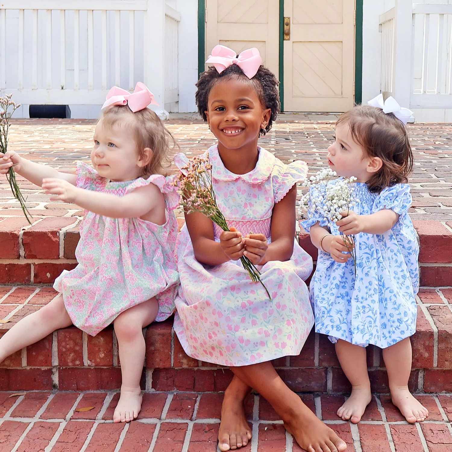 Adorable Tulip Floral Smocked Collared Dress - Image 6