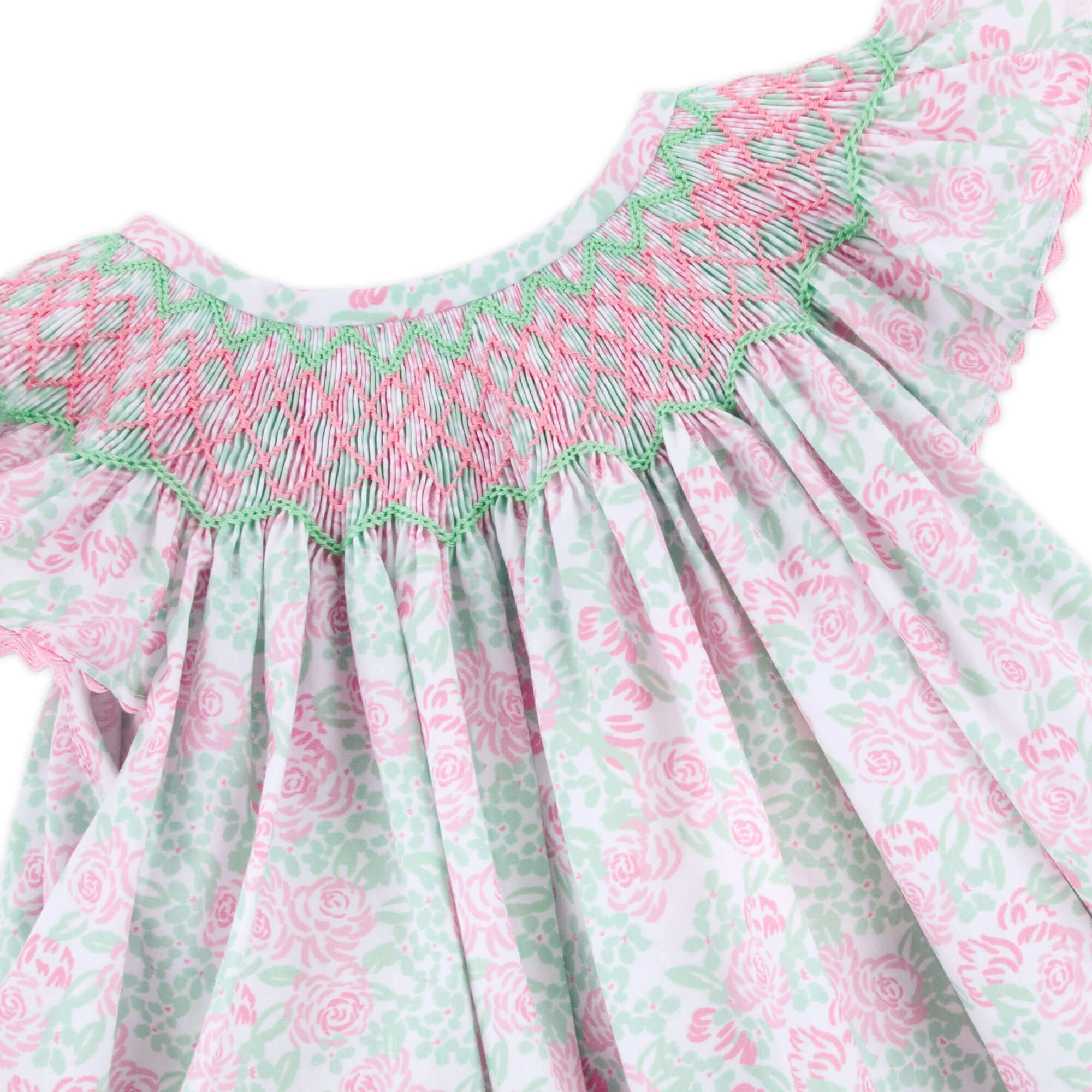 Blooming Garden Smocked Angel Sleeve Dress - Image 2