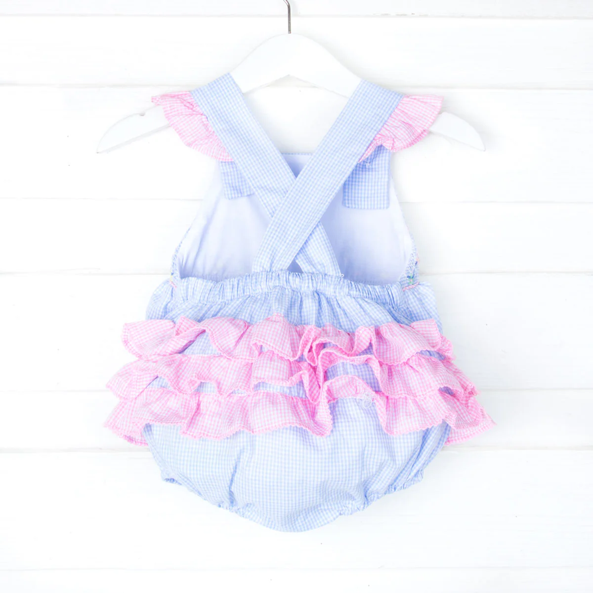 Geometric Floral Smocked Leah Bubble - Image 2