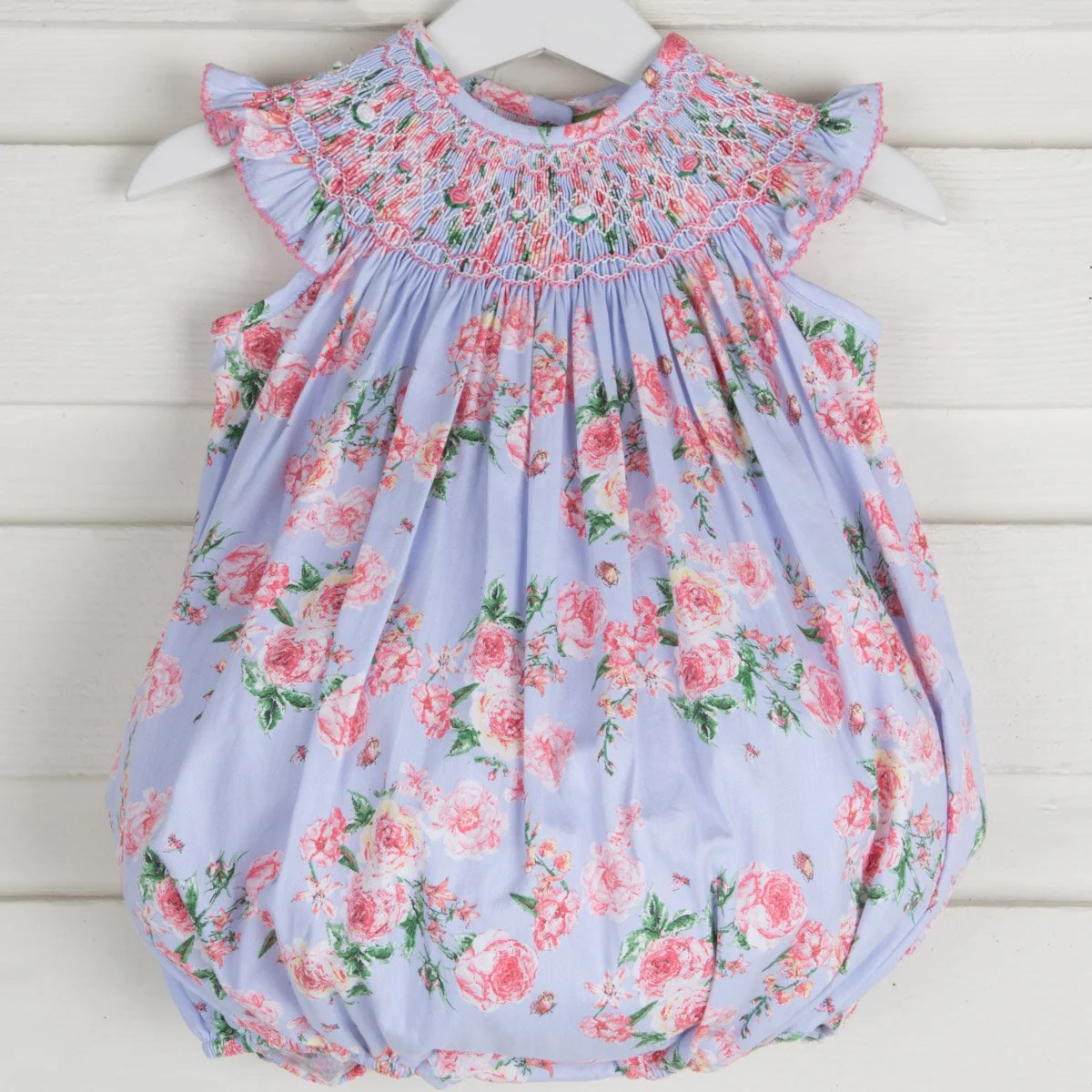 Geometric Smocked Bubble Lavender Blooms - Image 2