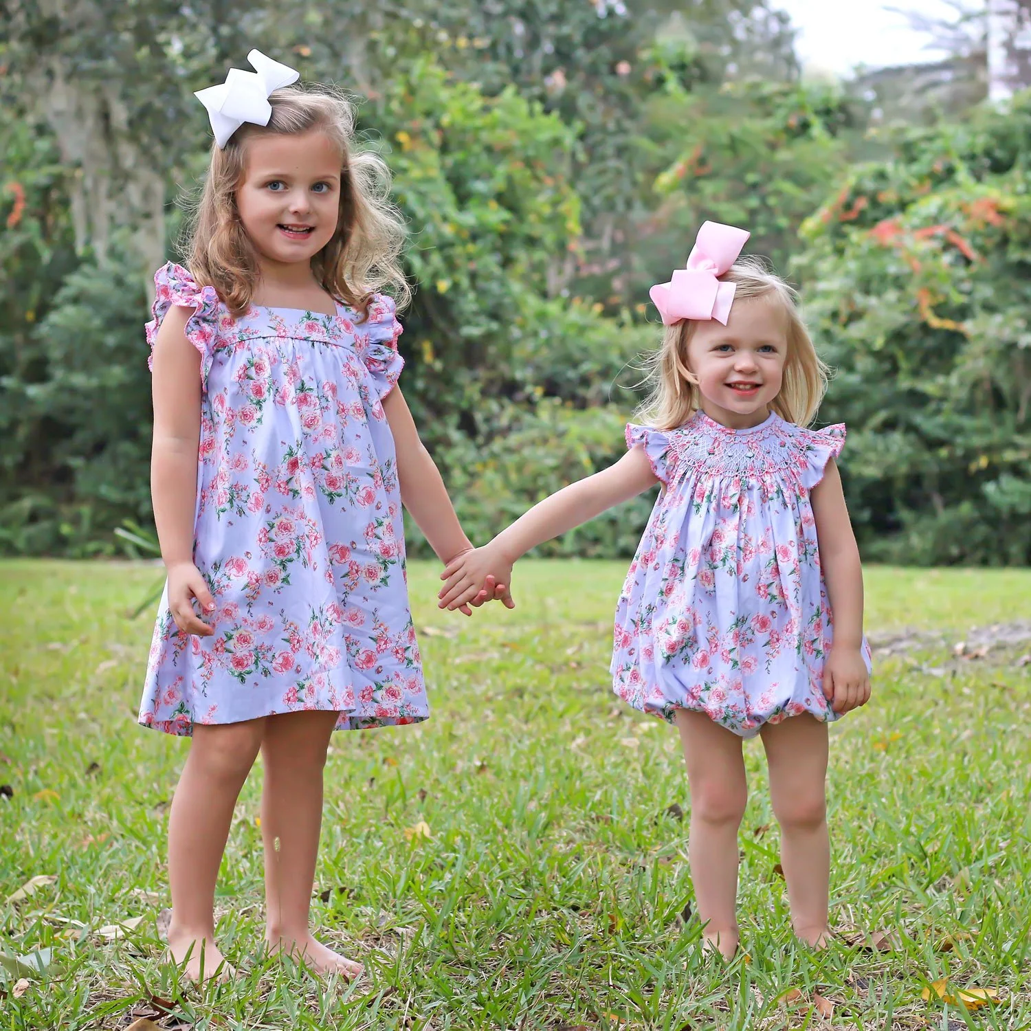 Geometric Smocked Bubble Lavender Blooms - Image 3