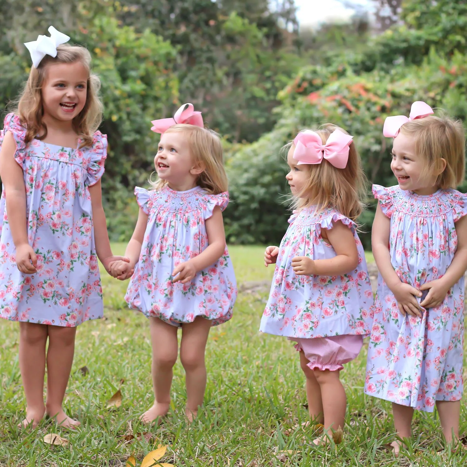 Geometric Smocked Bubble Lavender Blooms - Image 4