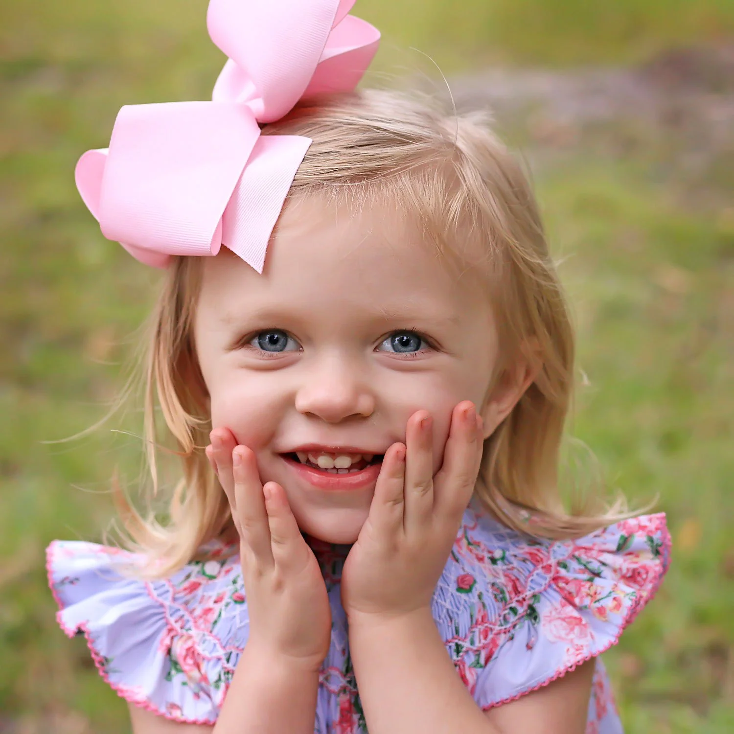 Geometric Smocked Bubble Lavender Blooms - Image 7