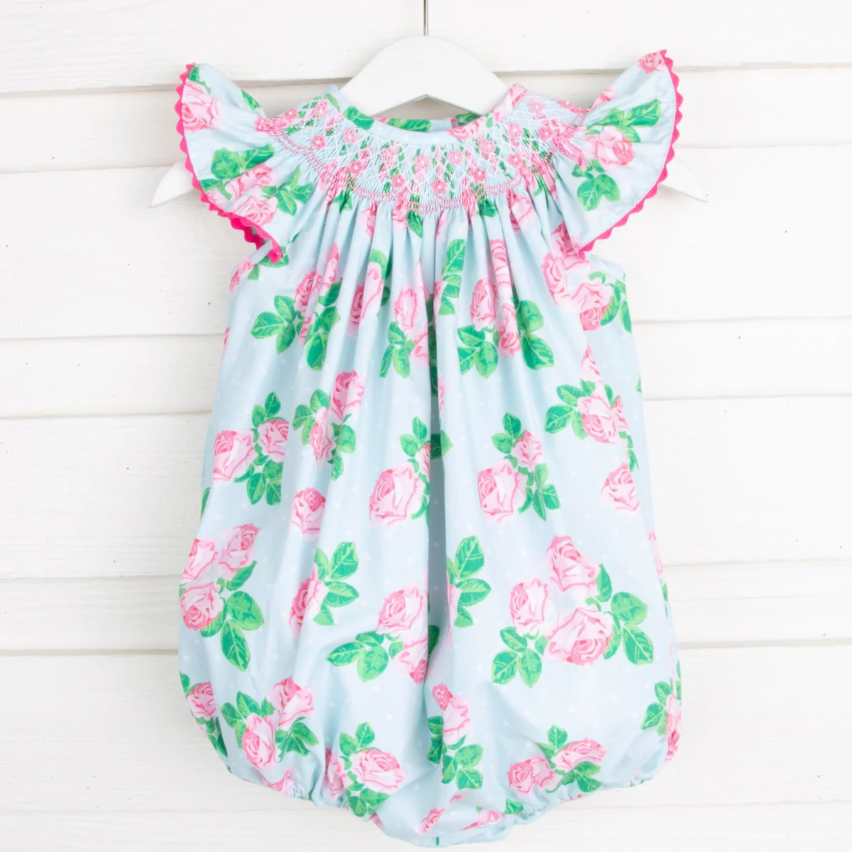 Geometric Smocked Bubble Vintage Blooms - Image 2