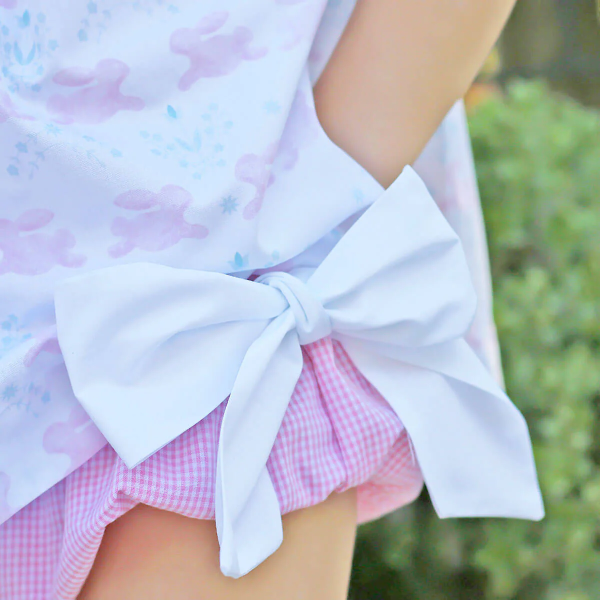 Geometric Smocked Bunny Bloom Bloomer Set - Image 3