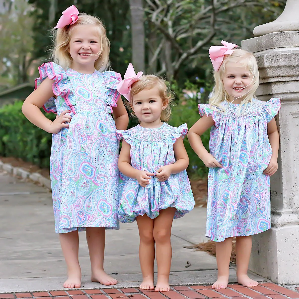 Geometric Smocked Madison Paisley Dress - Image 5