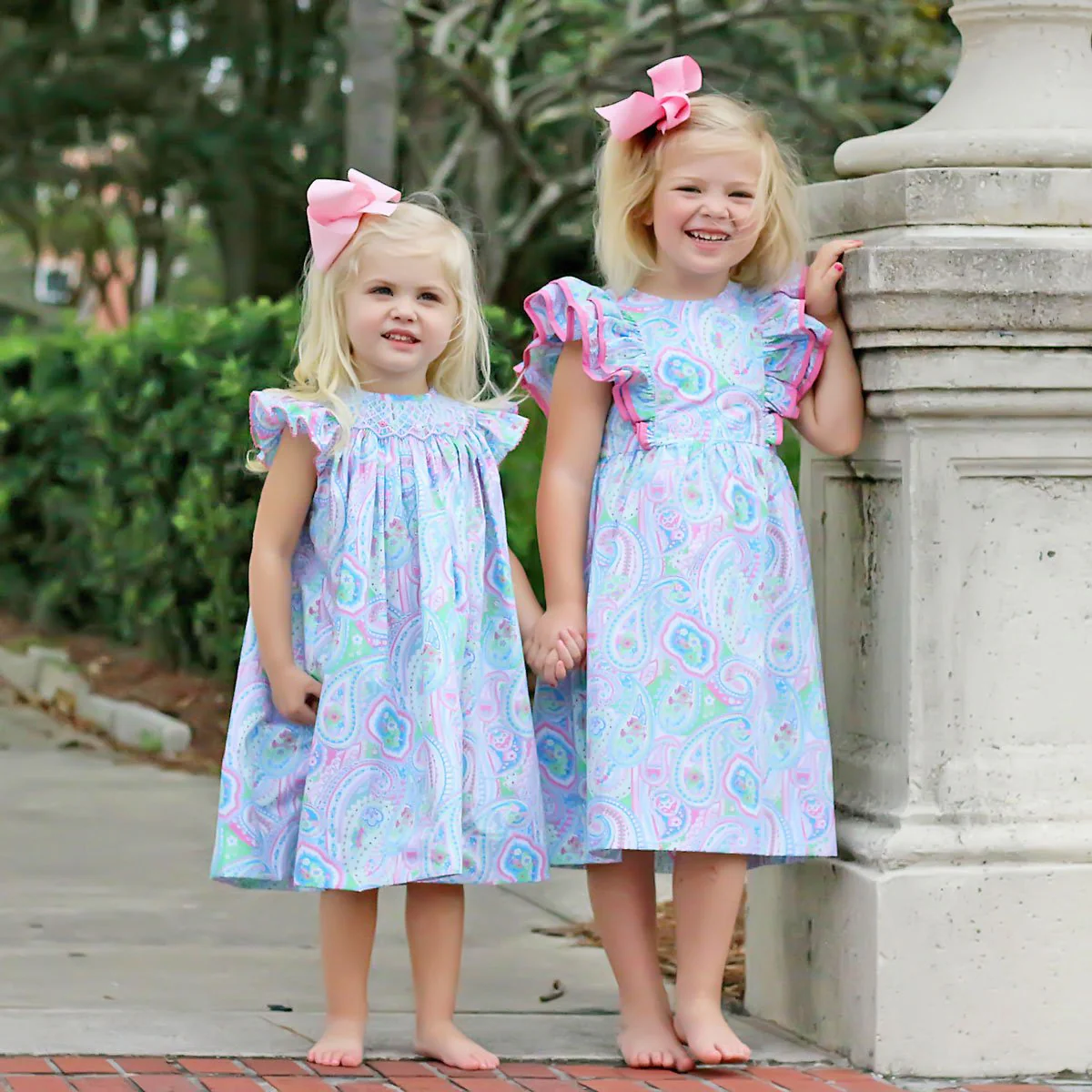 Geometric Smocked Madison Paisley Dress - Image 6