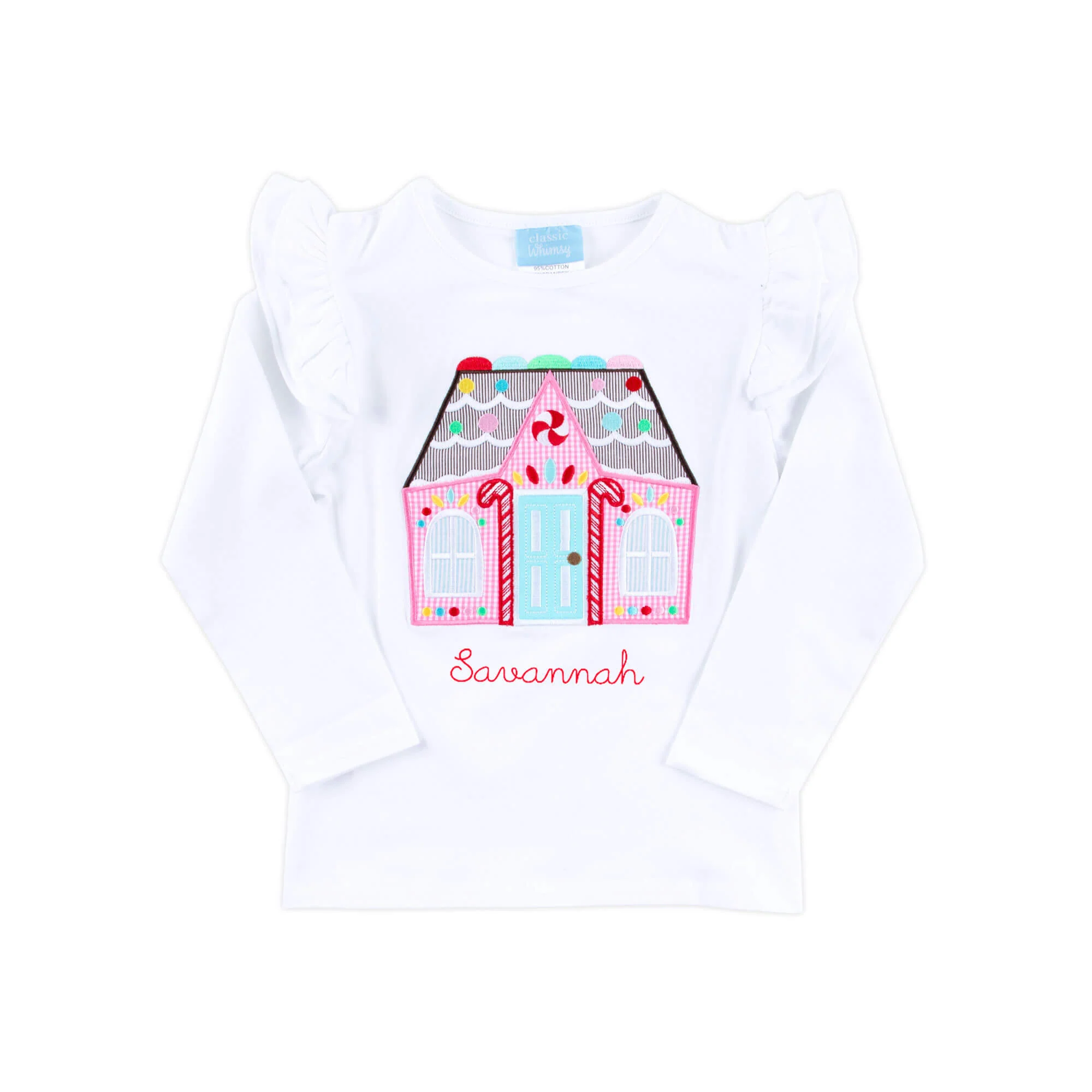 Gingerbread House White Long Sleeve Top - Image 2