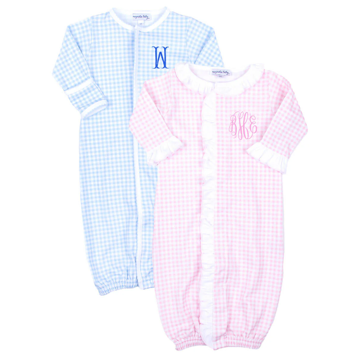 Mini Checks Knit Converter Gown - Image 2